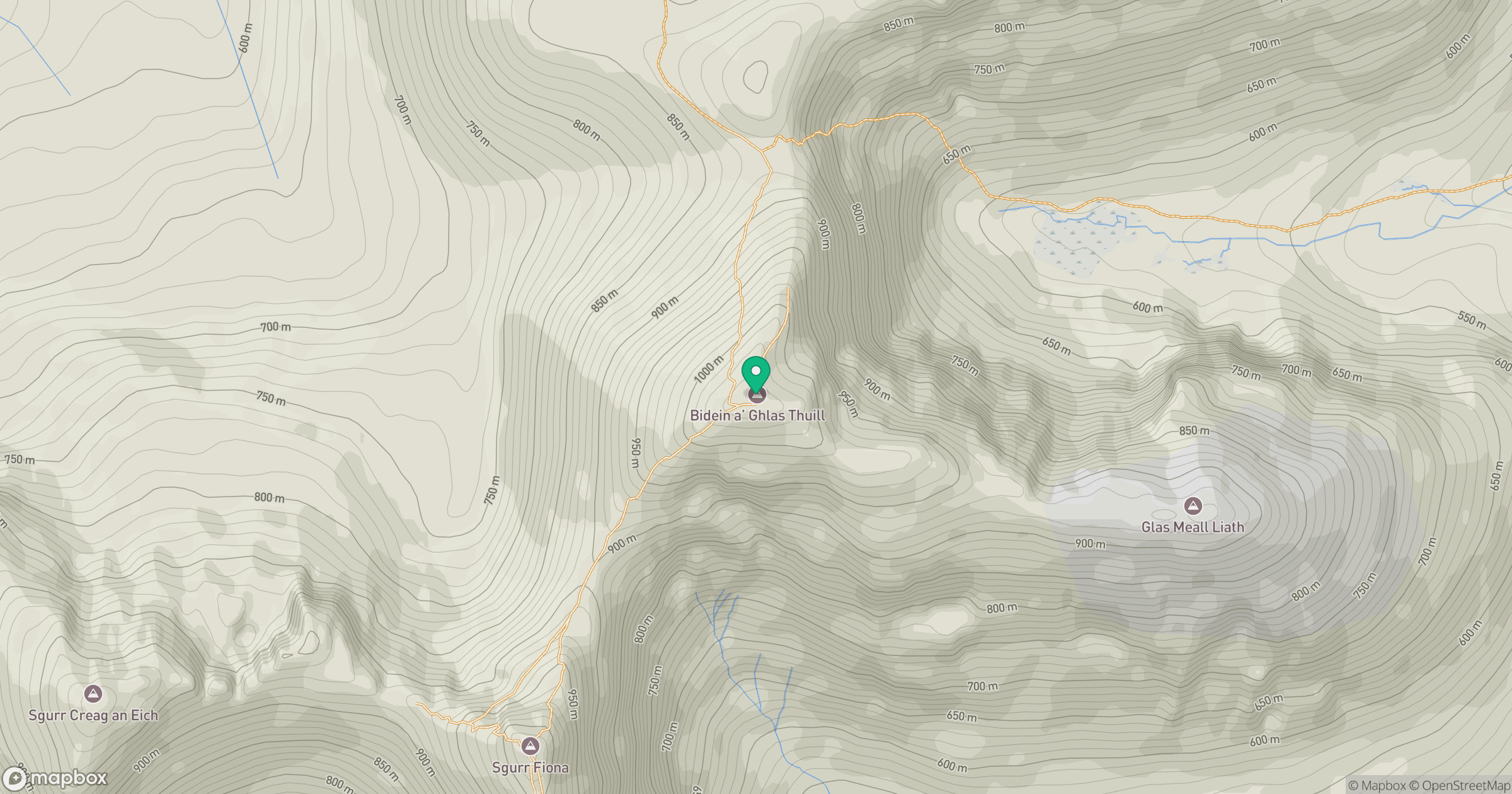 An Teallach - Bidein a' Ghlas Thuill location map