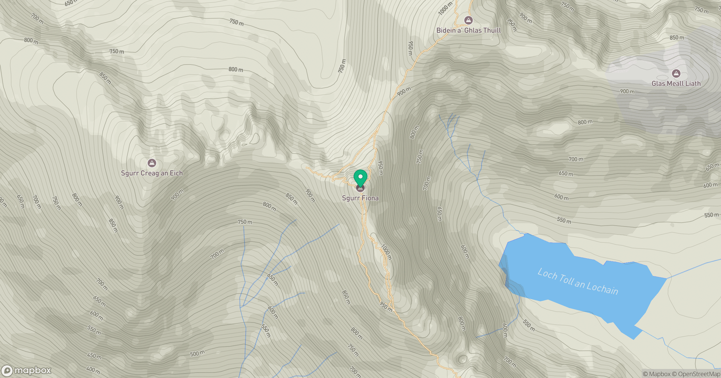 An Teallach - Sgurr Fiona location map