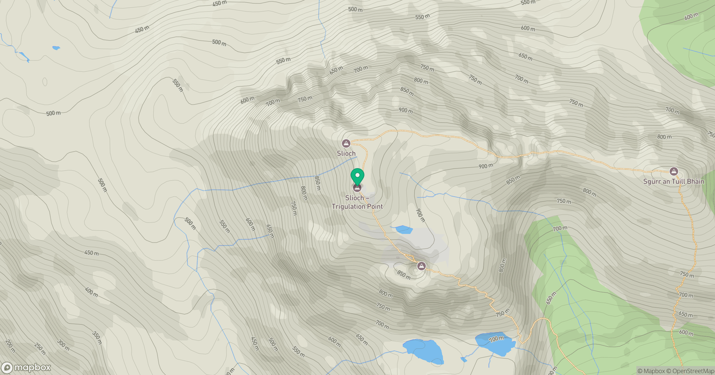 Slioch - Trig Point location map