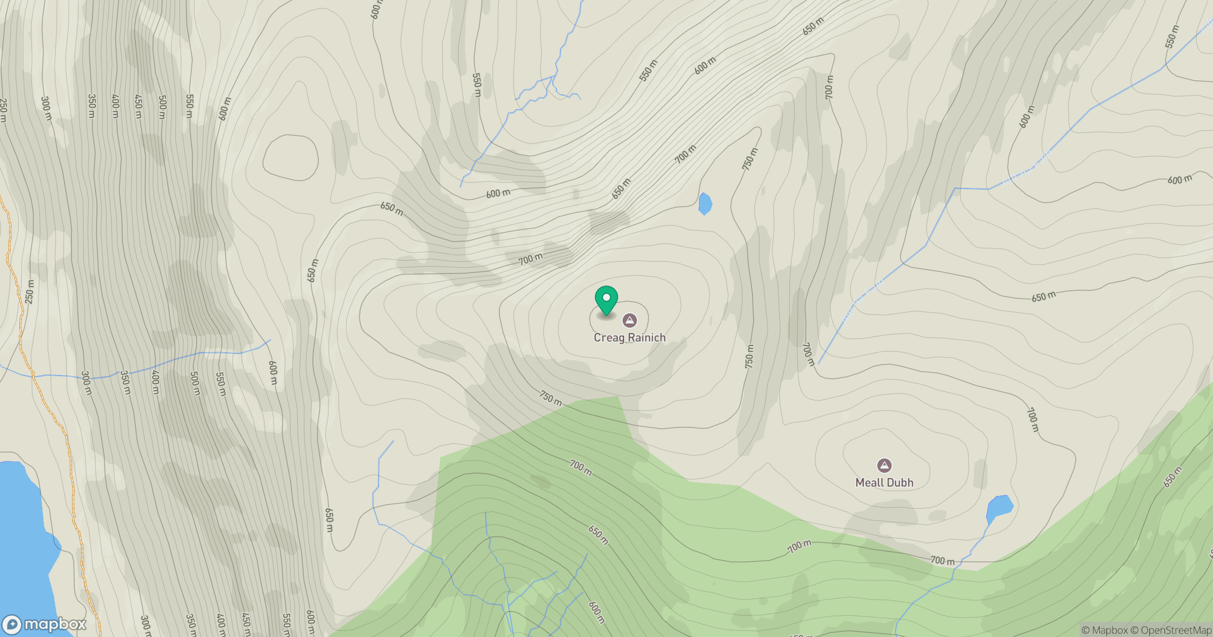Creag Rainich location map