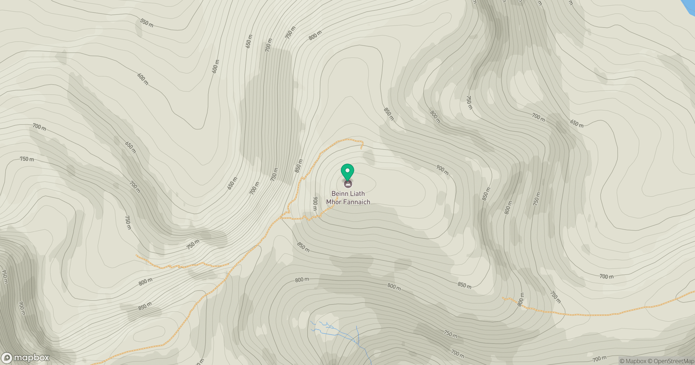 Beinn Liath Mhor Fannaich location map
