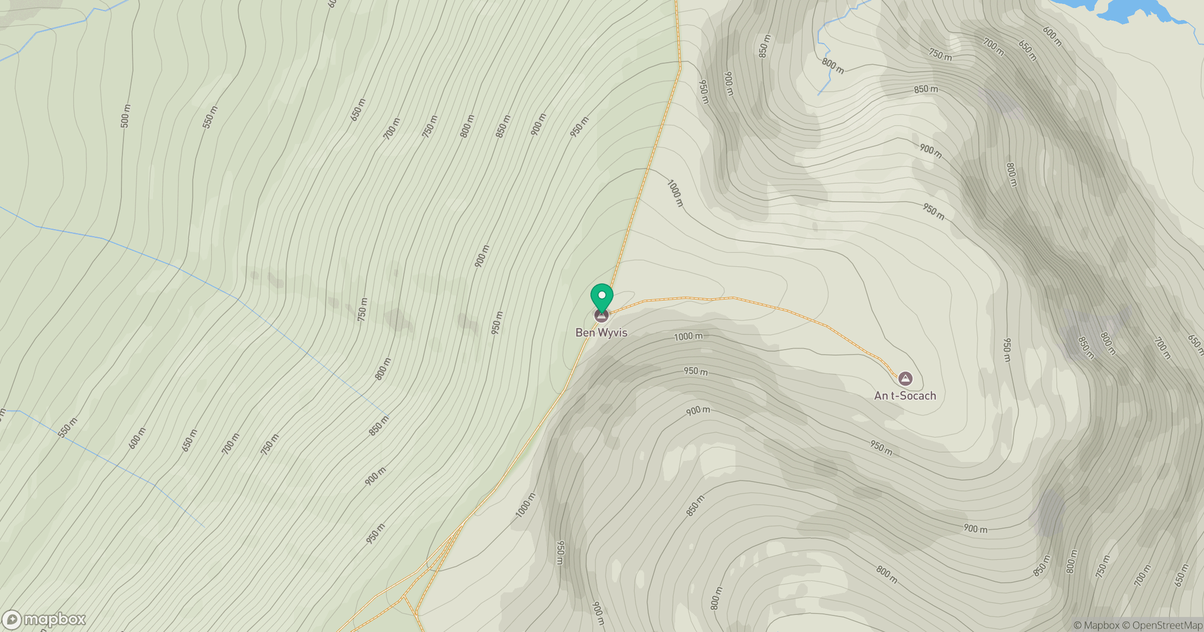 Ben Wyvis - Glas Leathad Mor location map