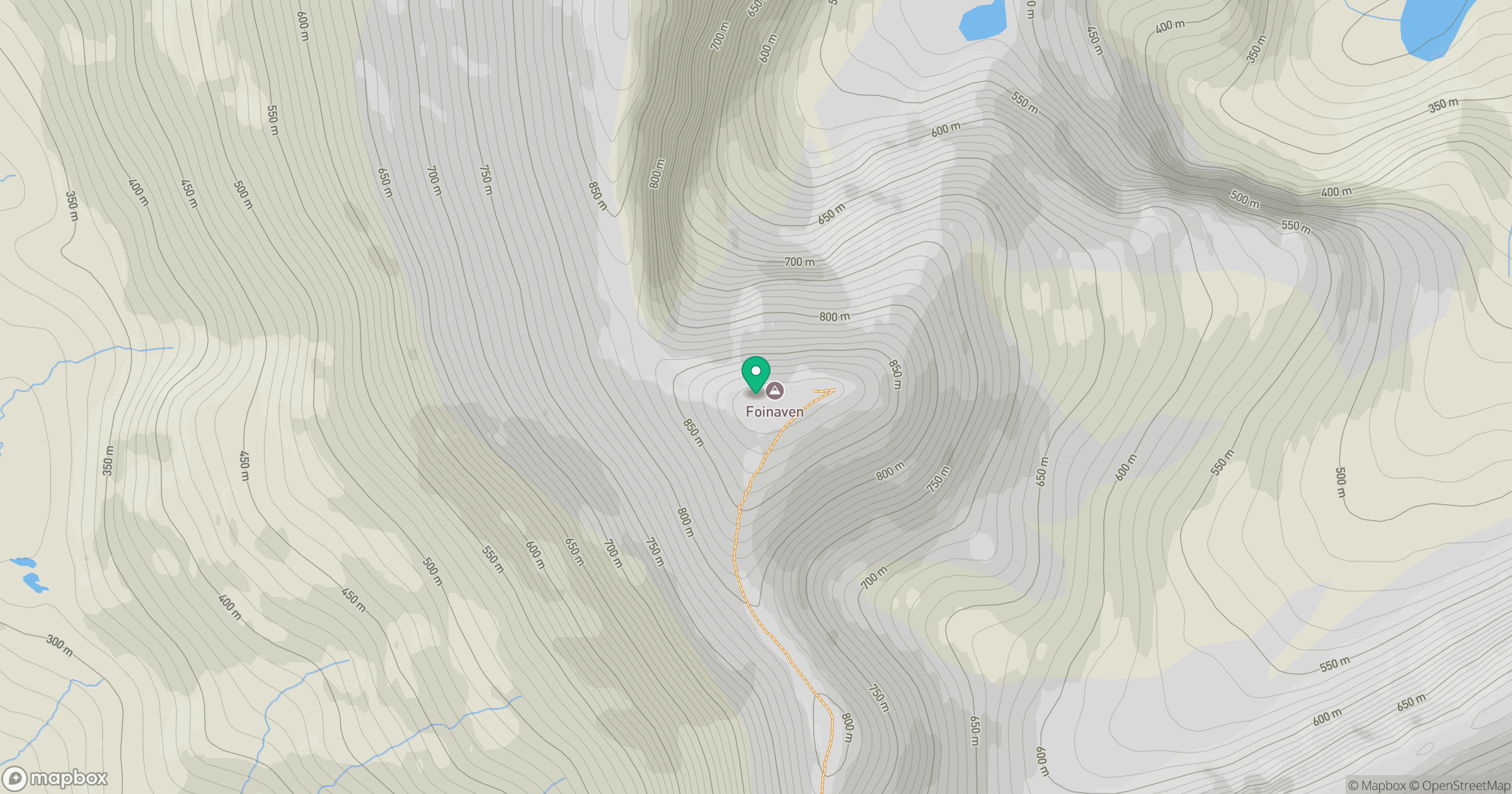 Foinaven [Foinne Bhein] - Ganu Mor location map