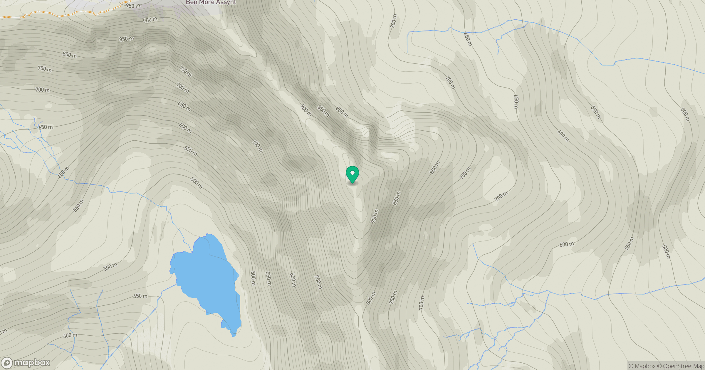 Ben More Assynt South Top location map