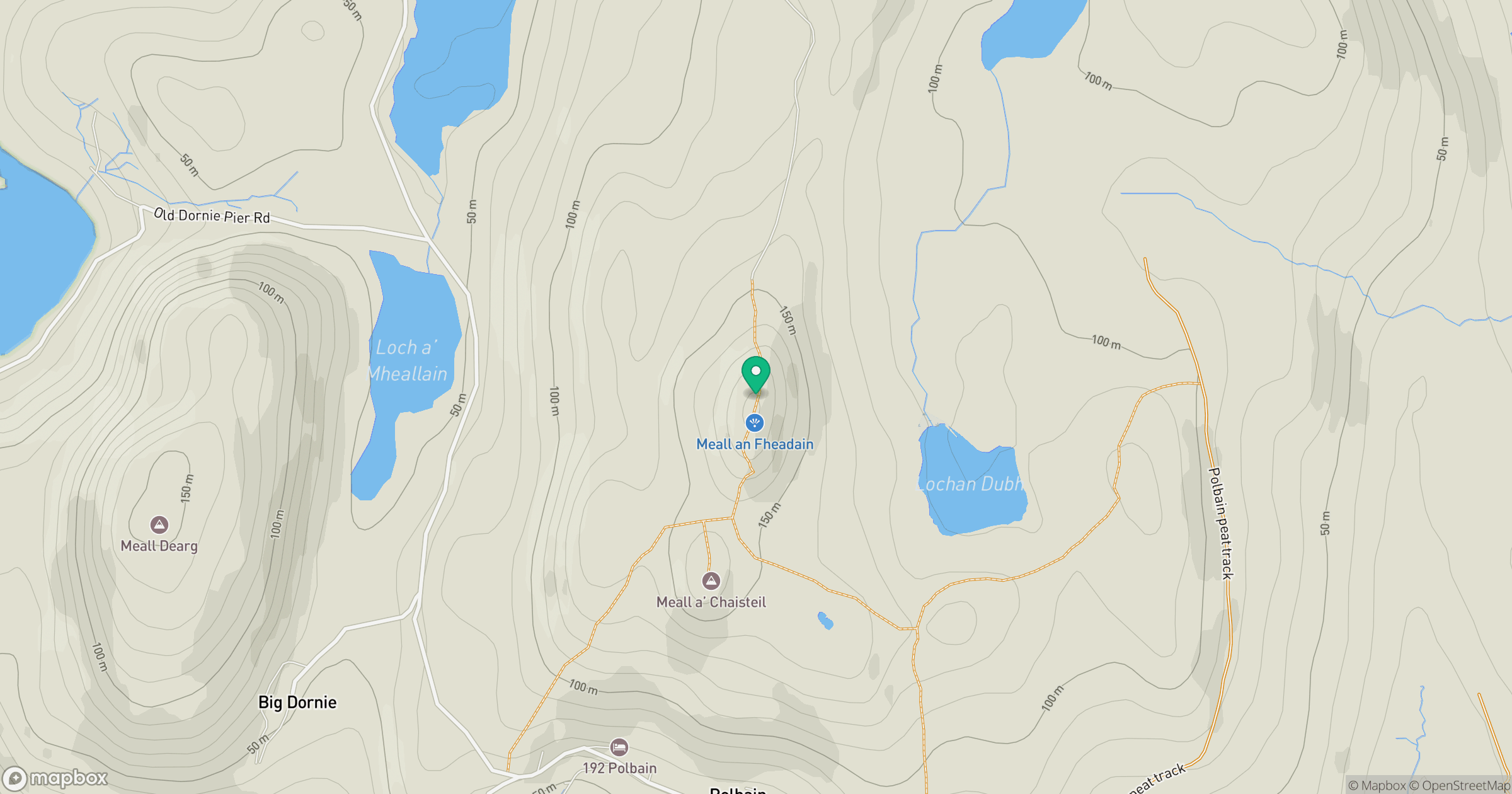 Meall an Fheadain location map
