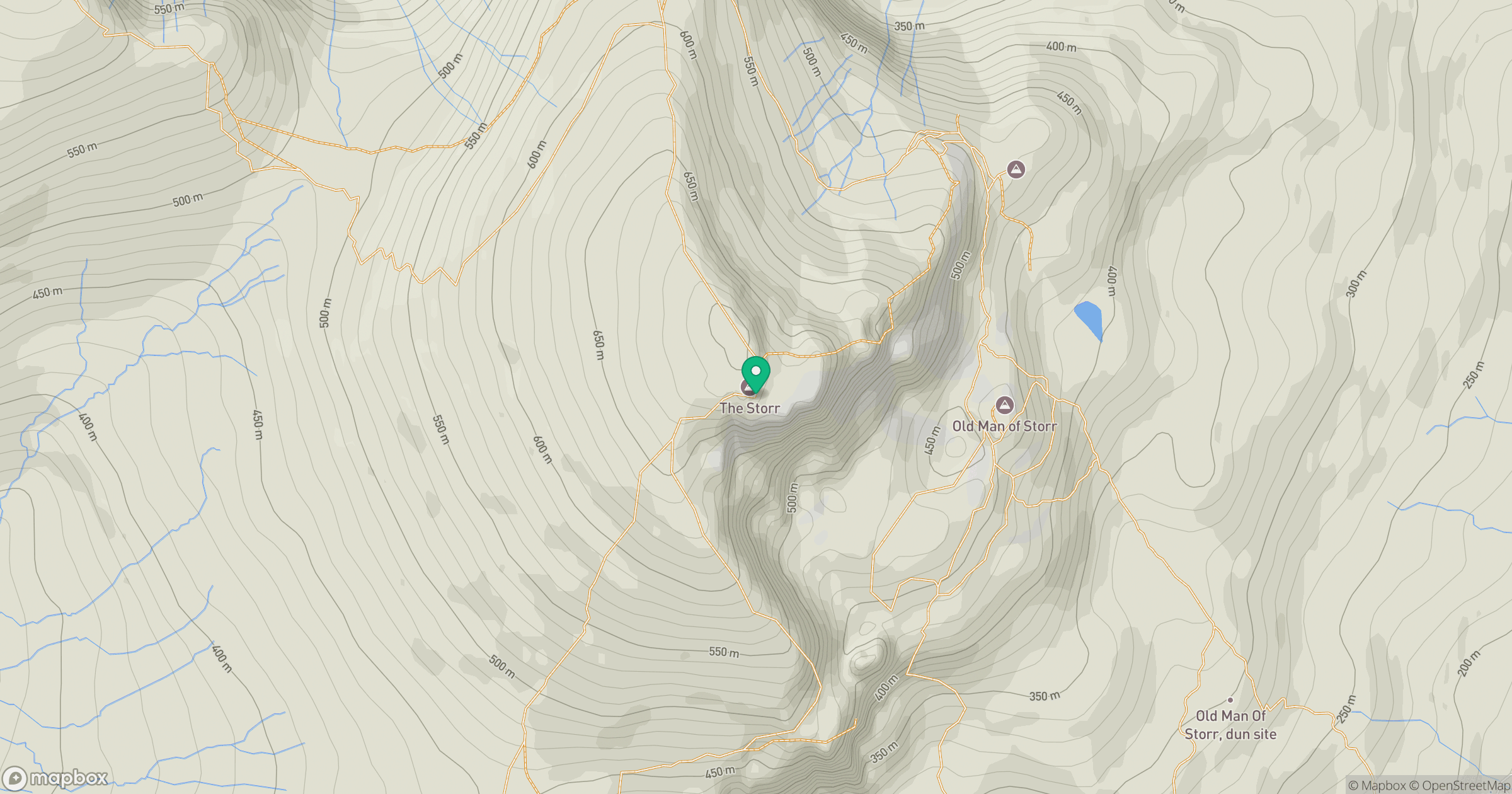 The Storr location map
