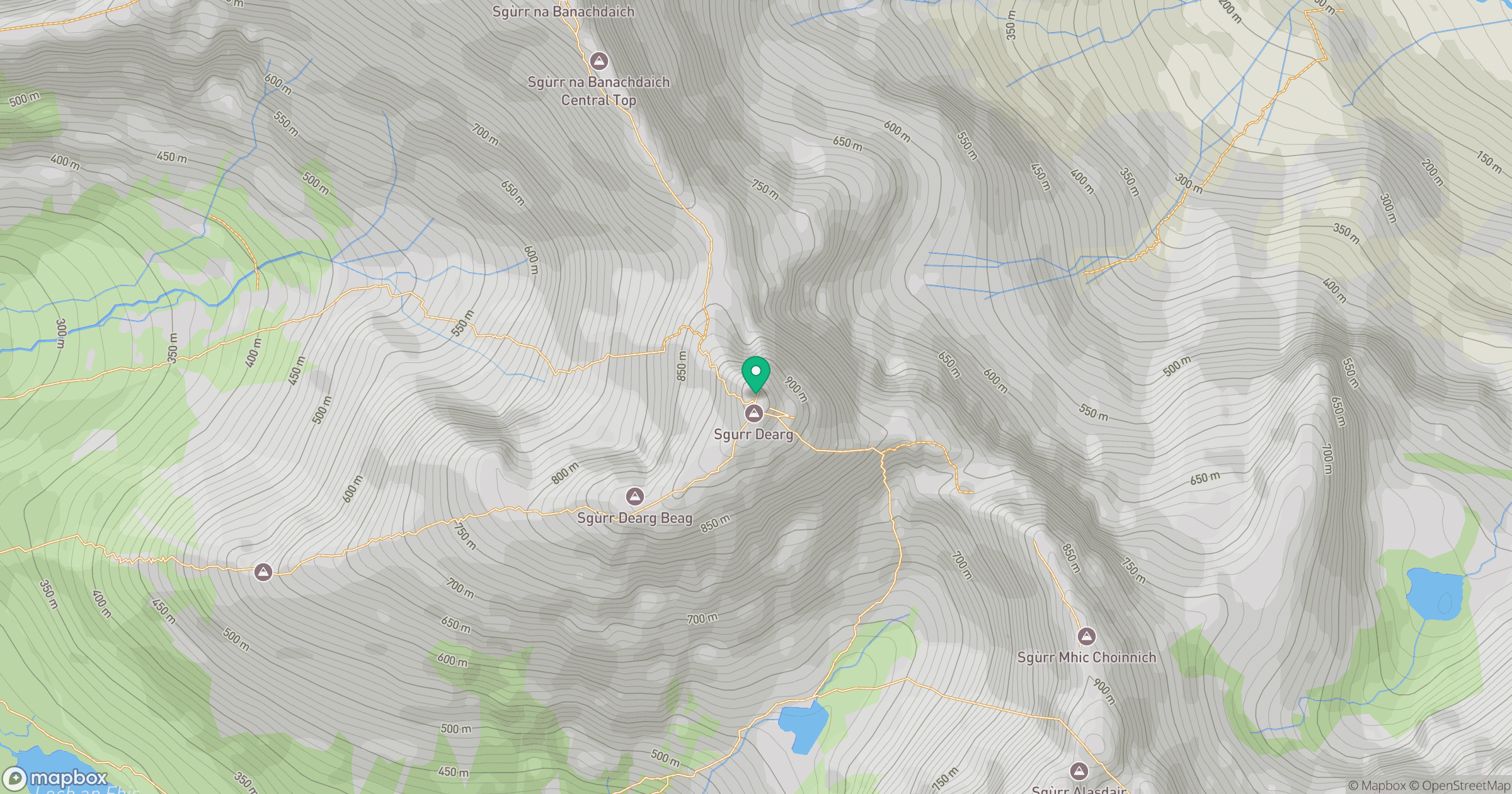 Sgurr Dearg - Cairn location map