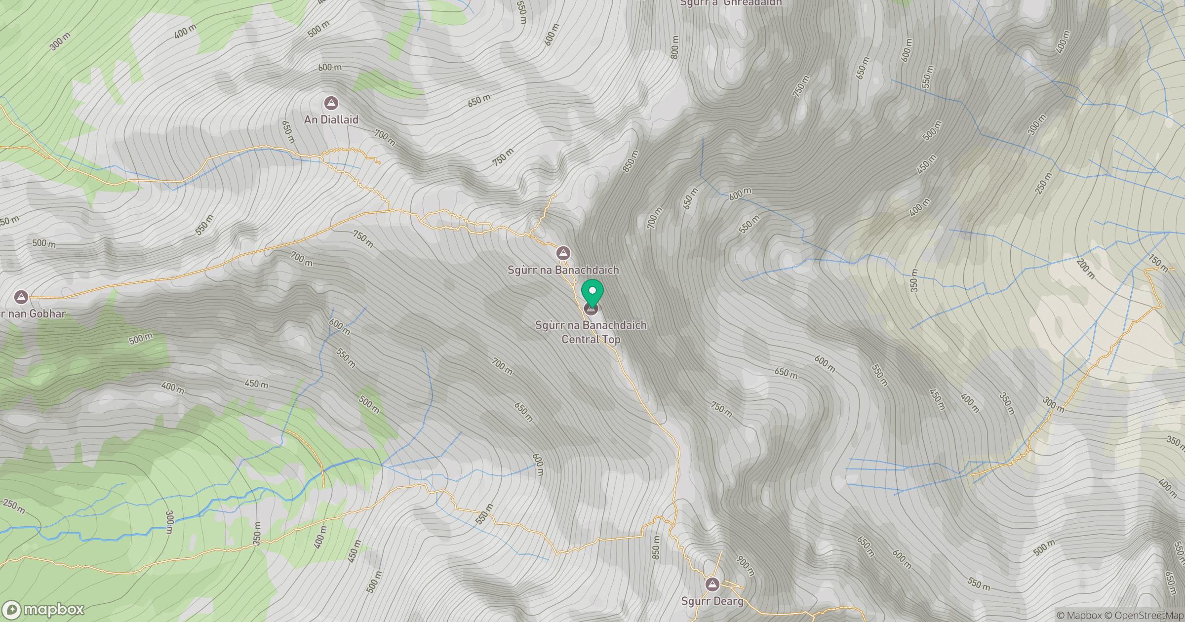 Sgurr na Banachdich Central Top location map