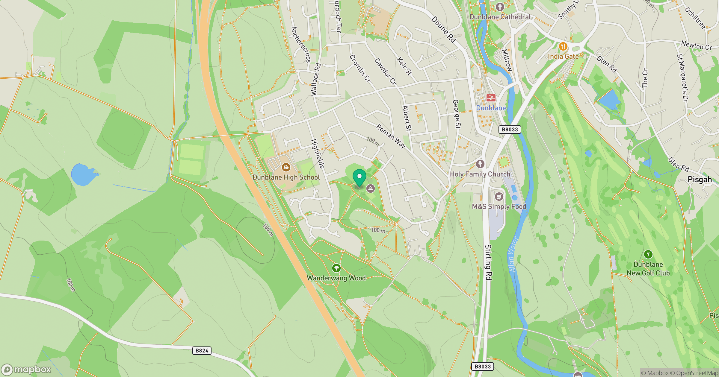 Dunblane Roman Camps location map