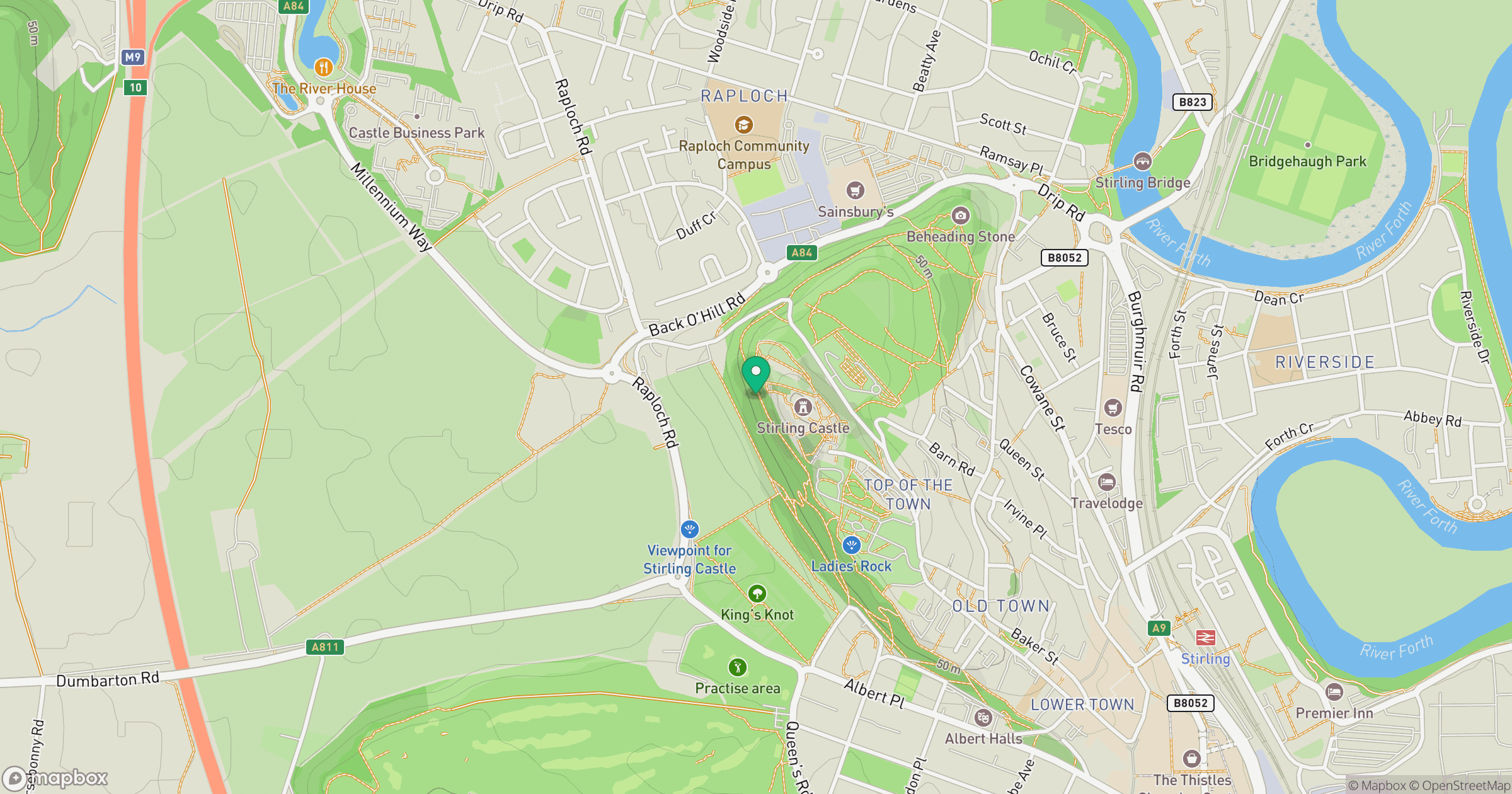 Stirling Castle location map