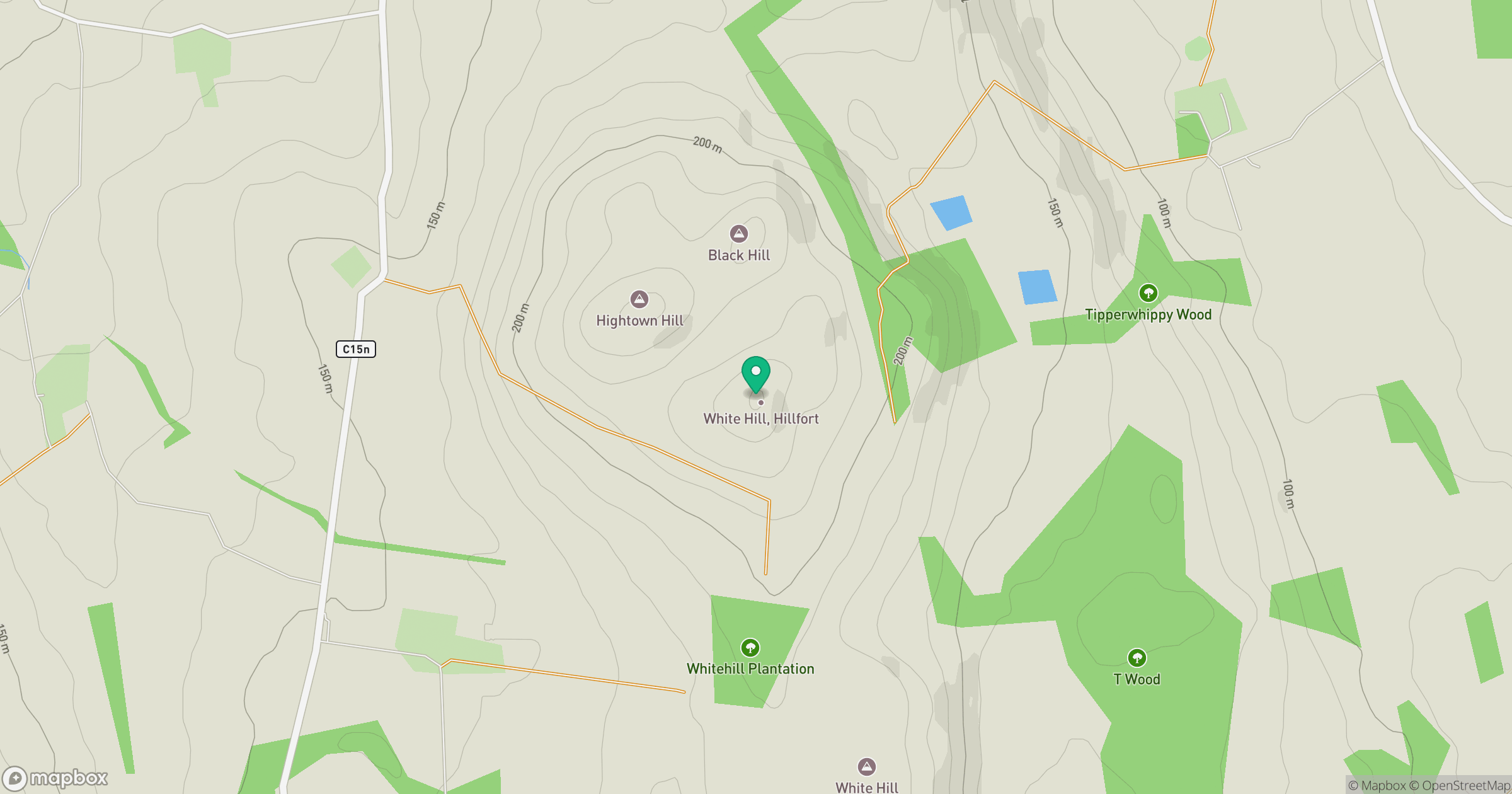 White Hill location map