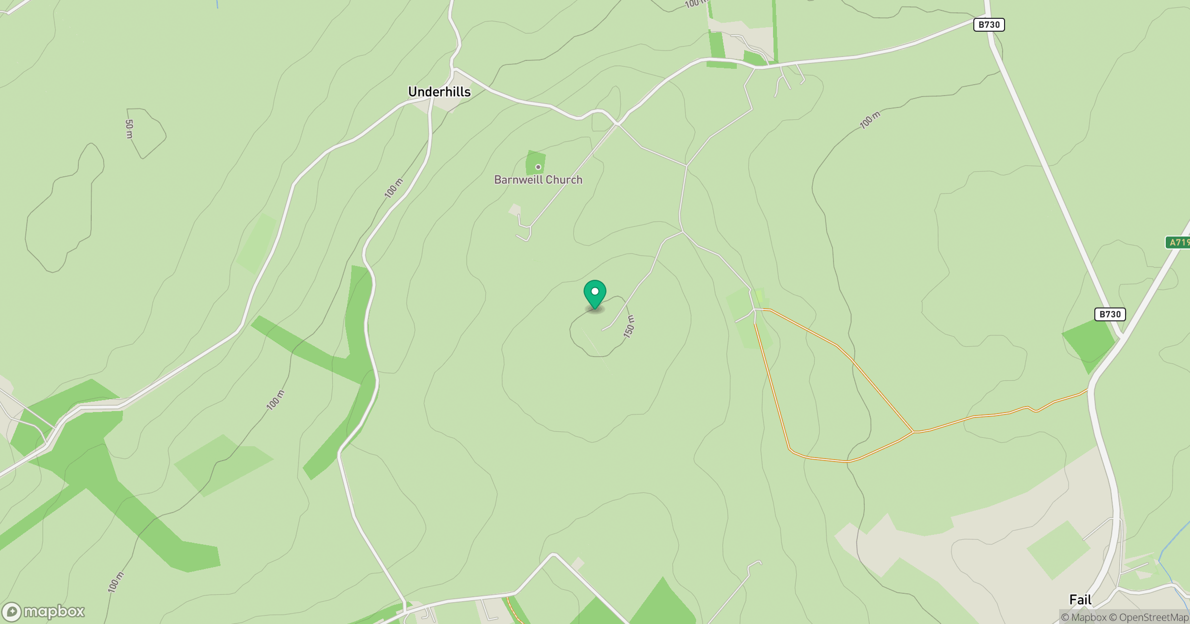 Hill of Barnweil location map