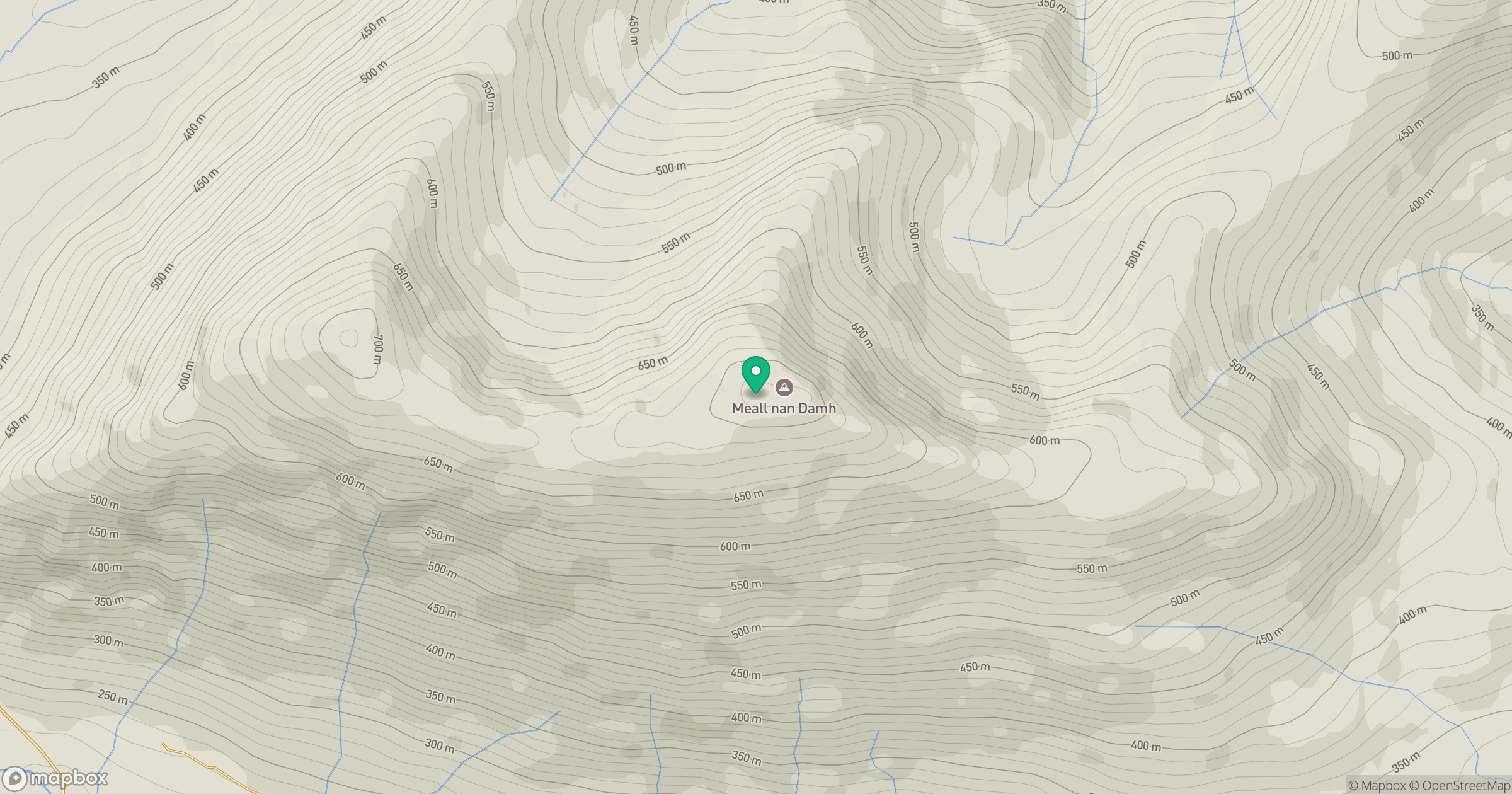 Meall nan Damh location map