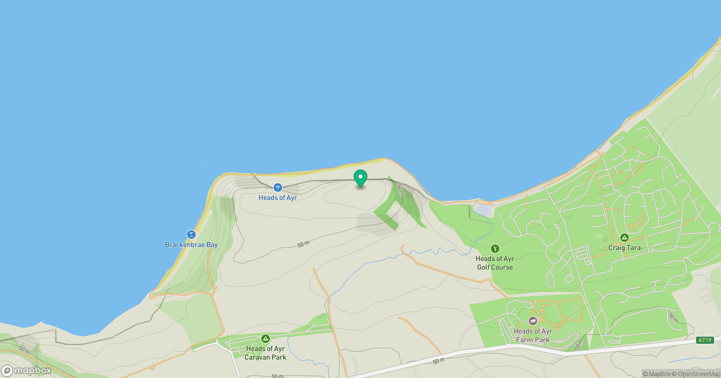 Heads of Ayr location map