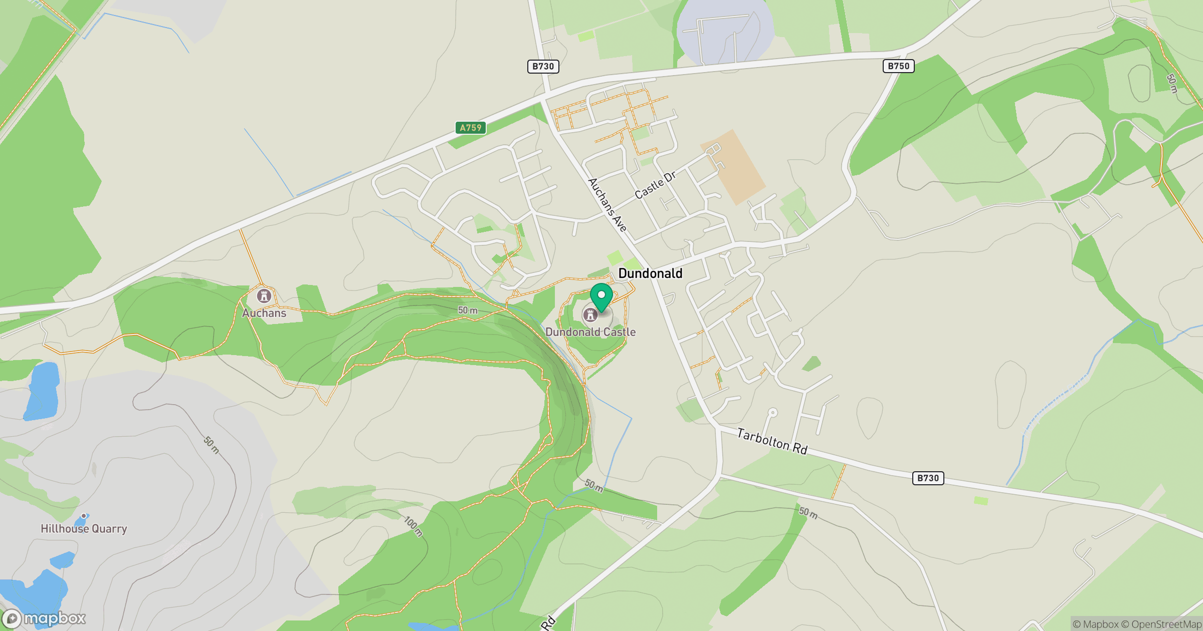 Dundonald Castle location map