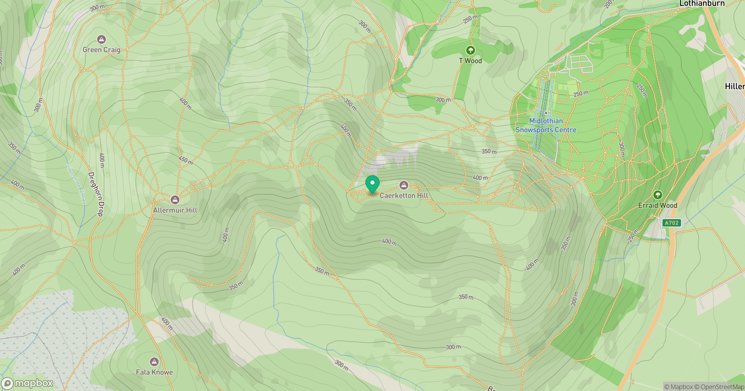 Caerketton Hill location map