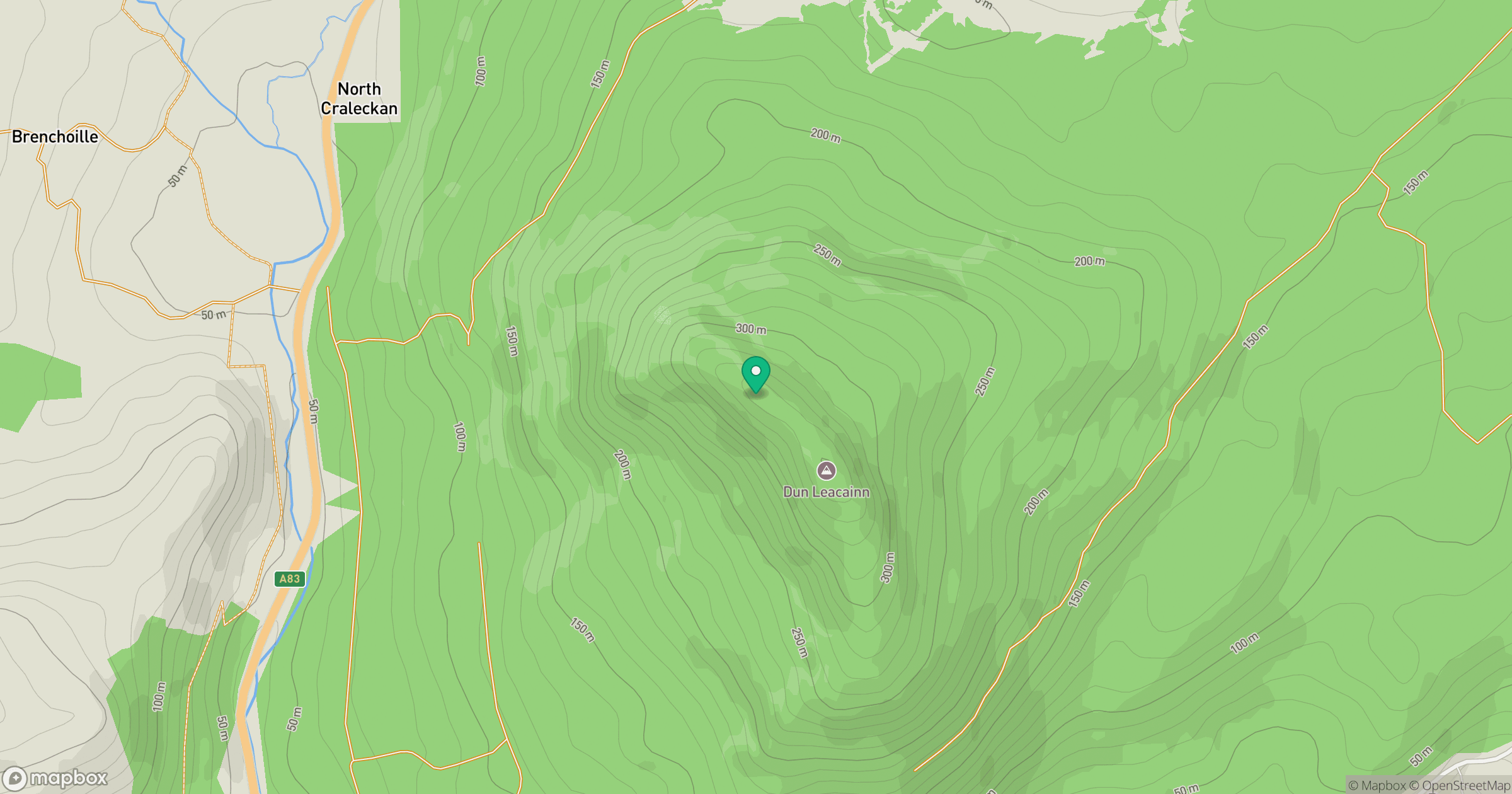 Dun Leacainn location map