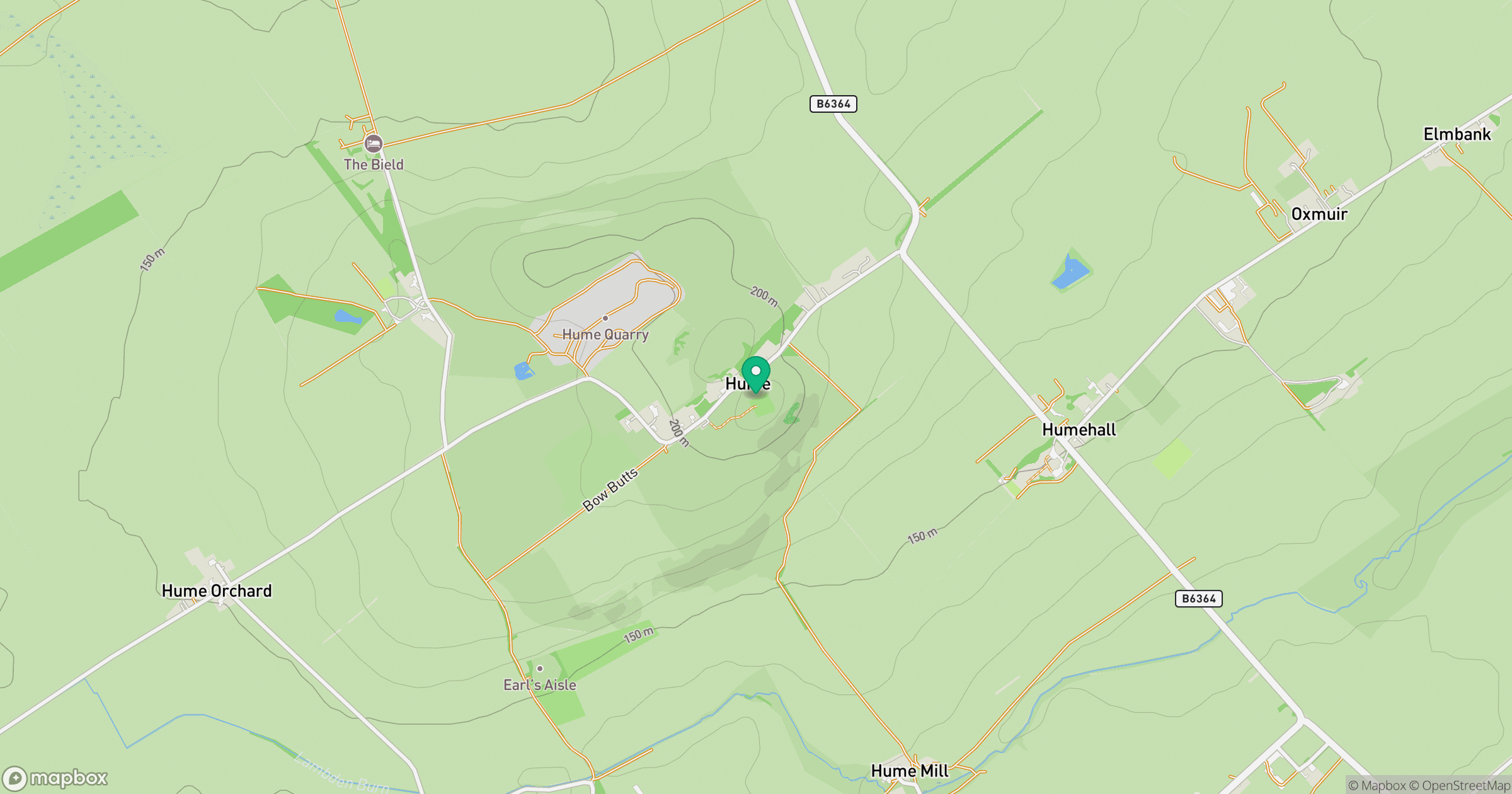 Hume Castle location map