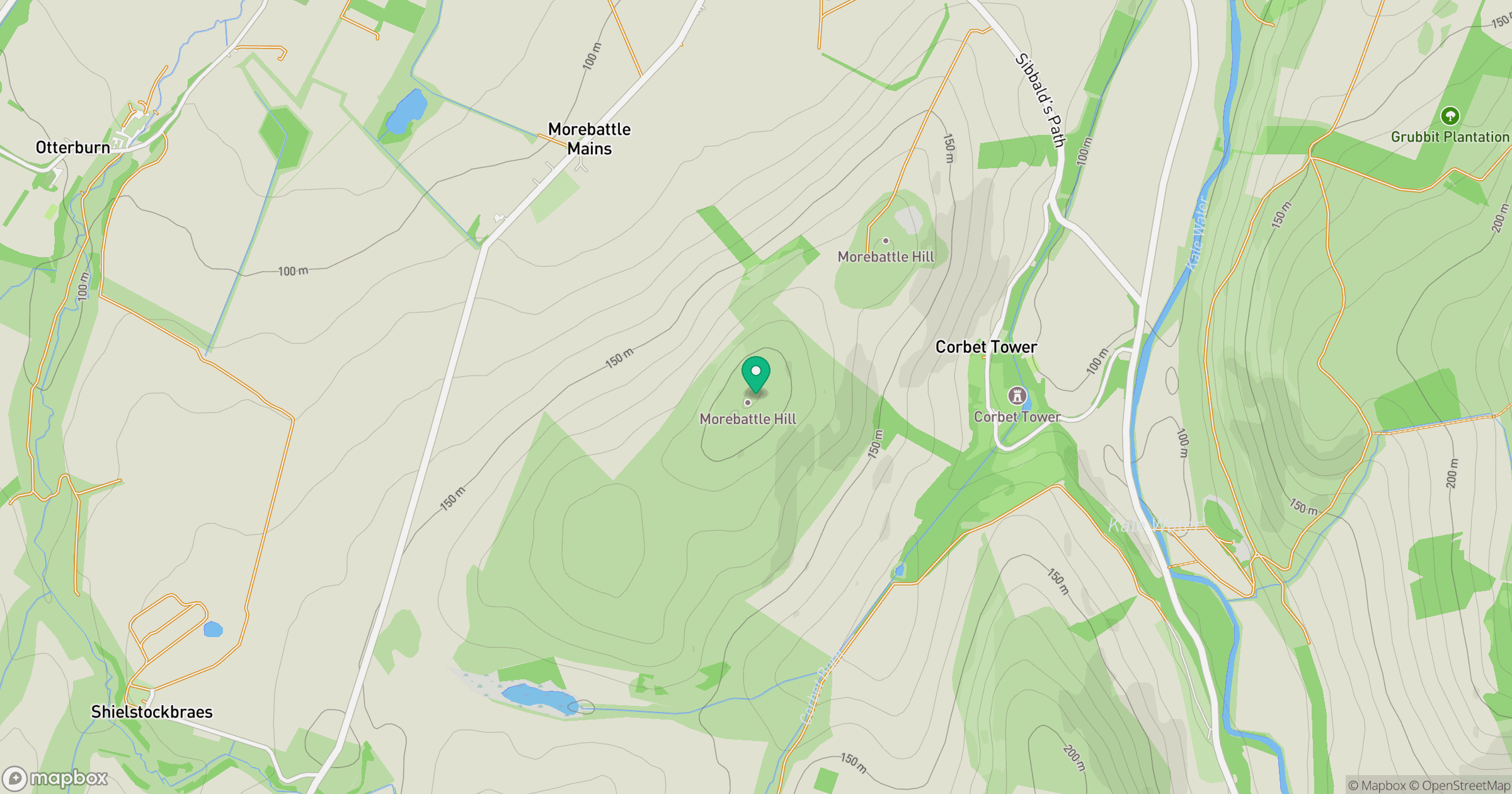 Morebattle Hill location map