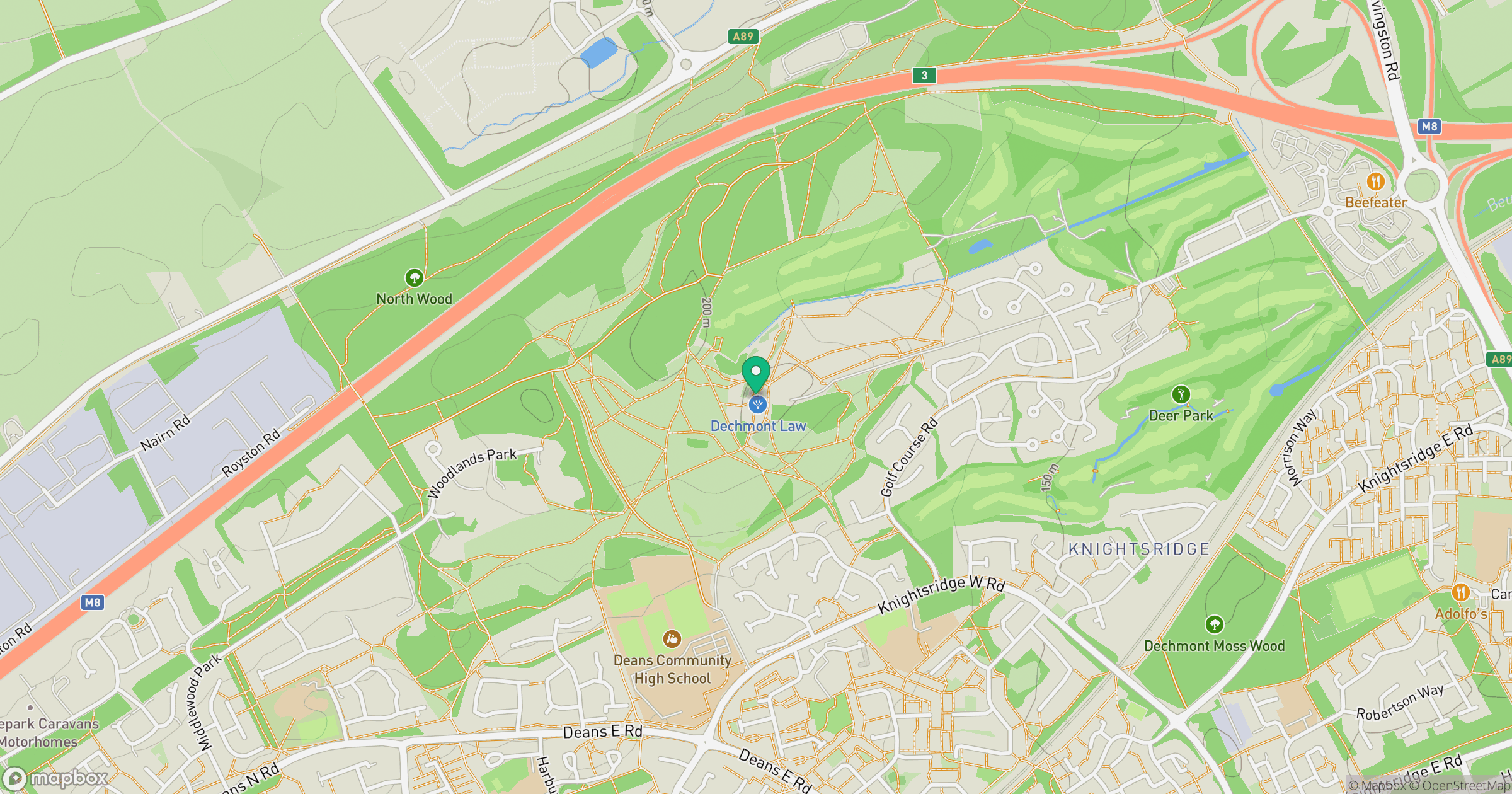 Dechmont Law location map