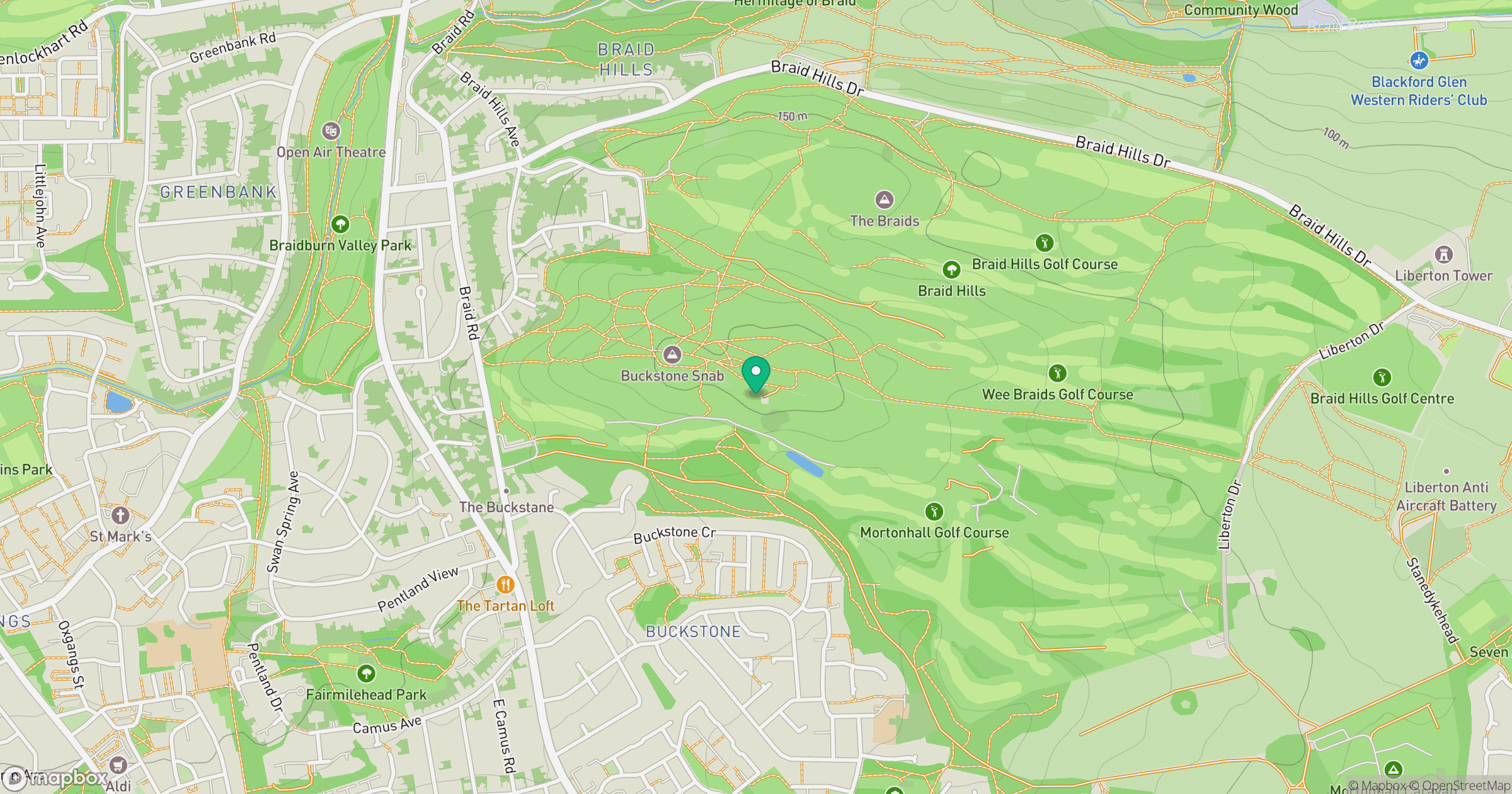 Braid Hills location map
