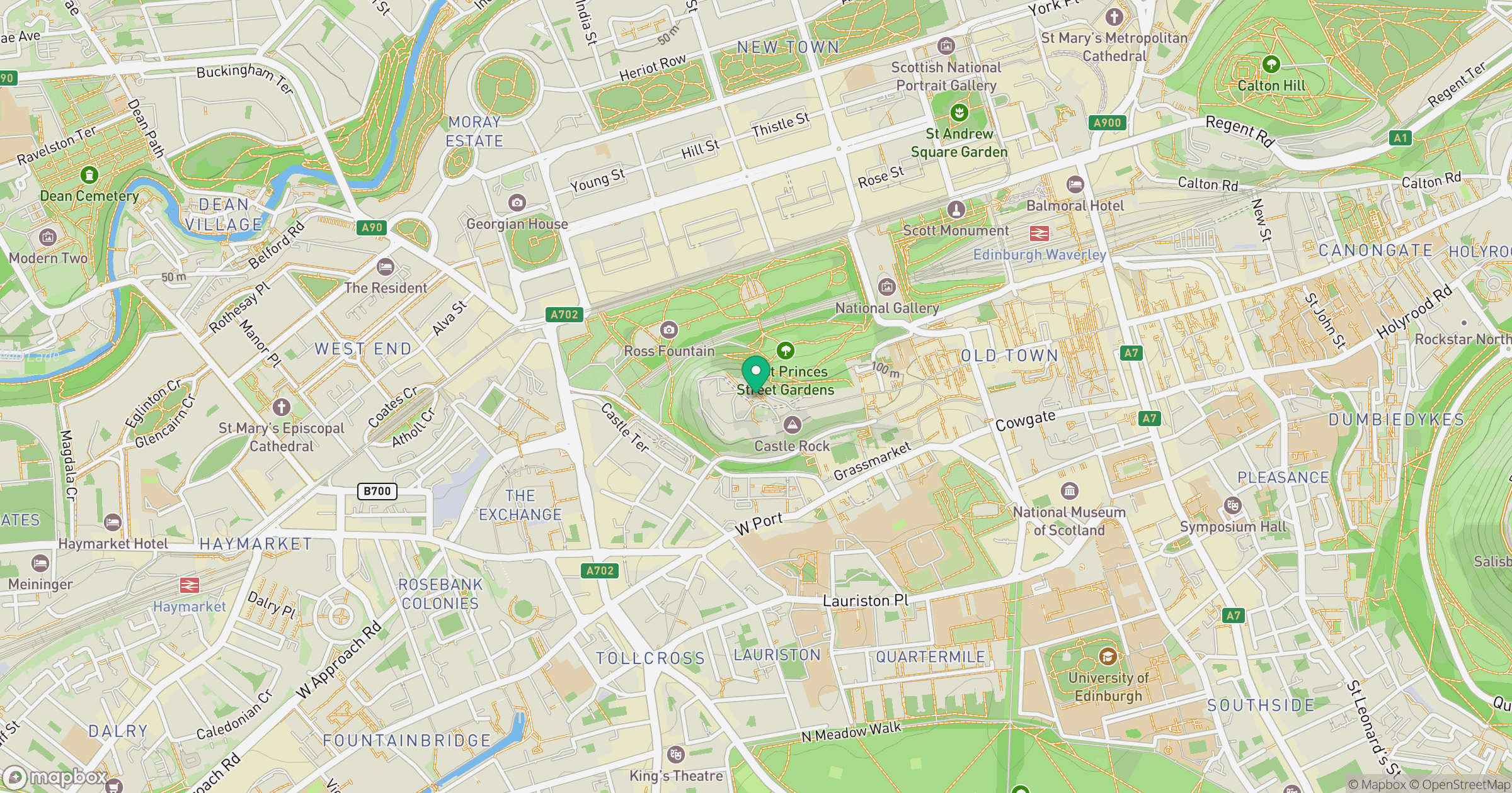 Edinburgh Castle location map