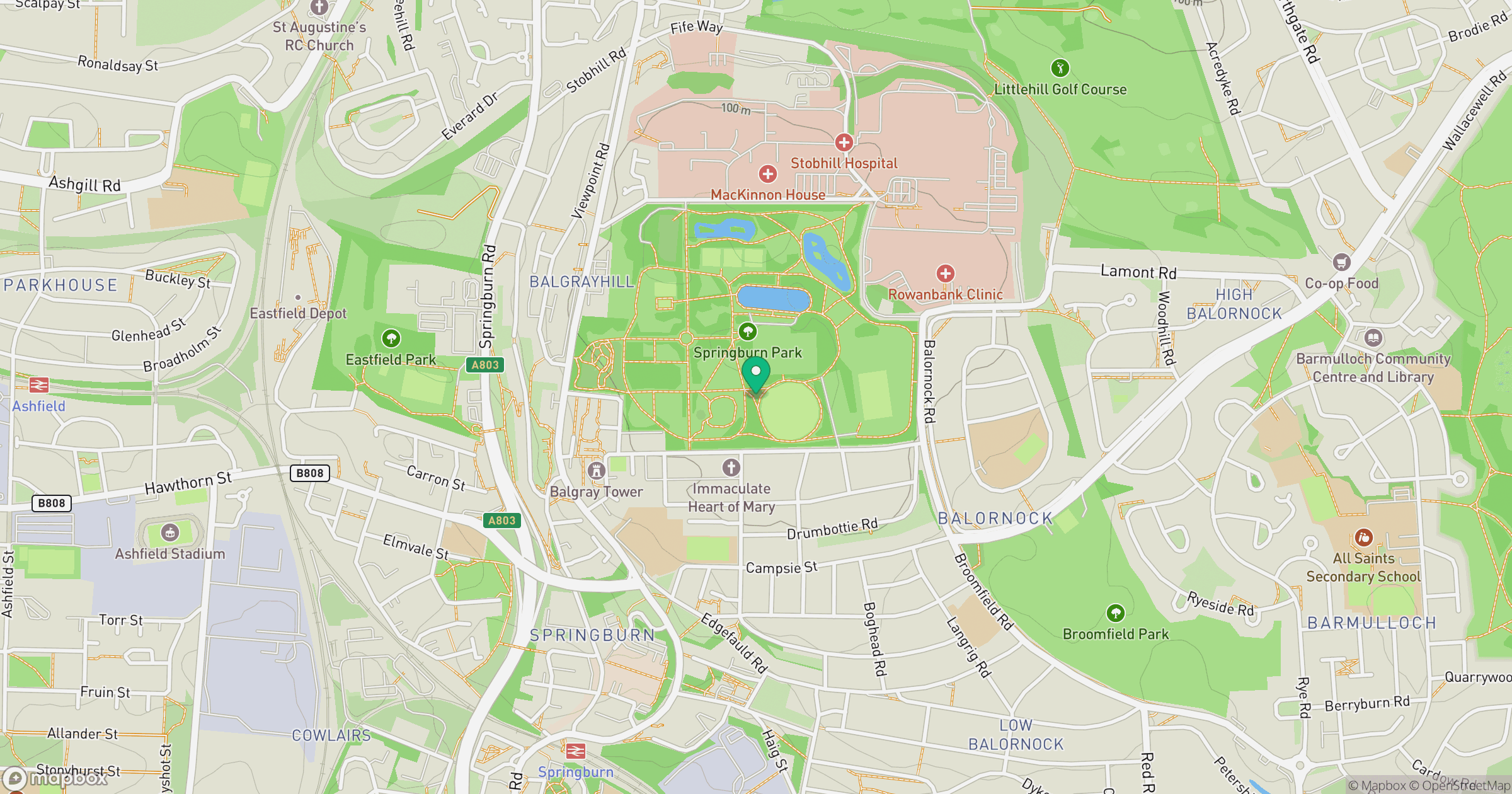 Springburn Park location map