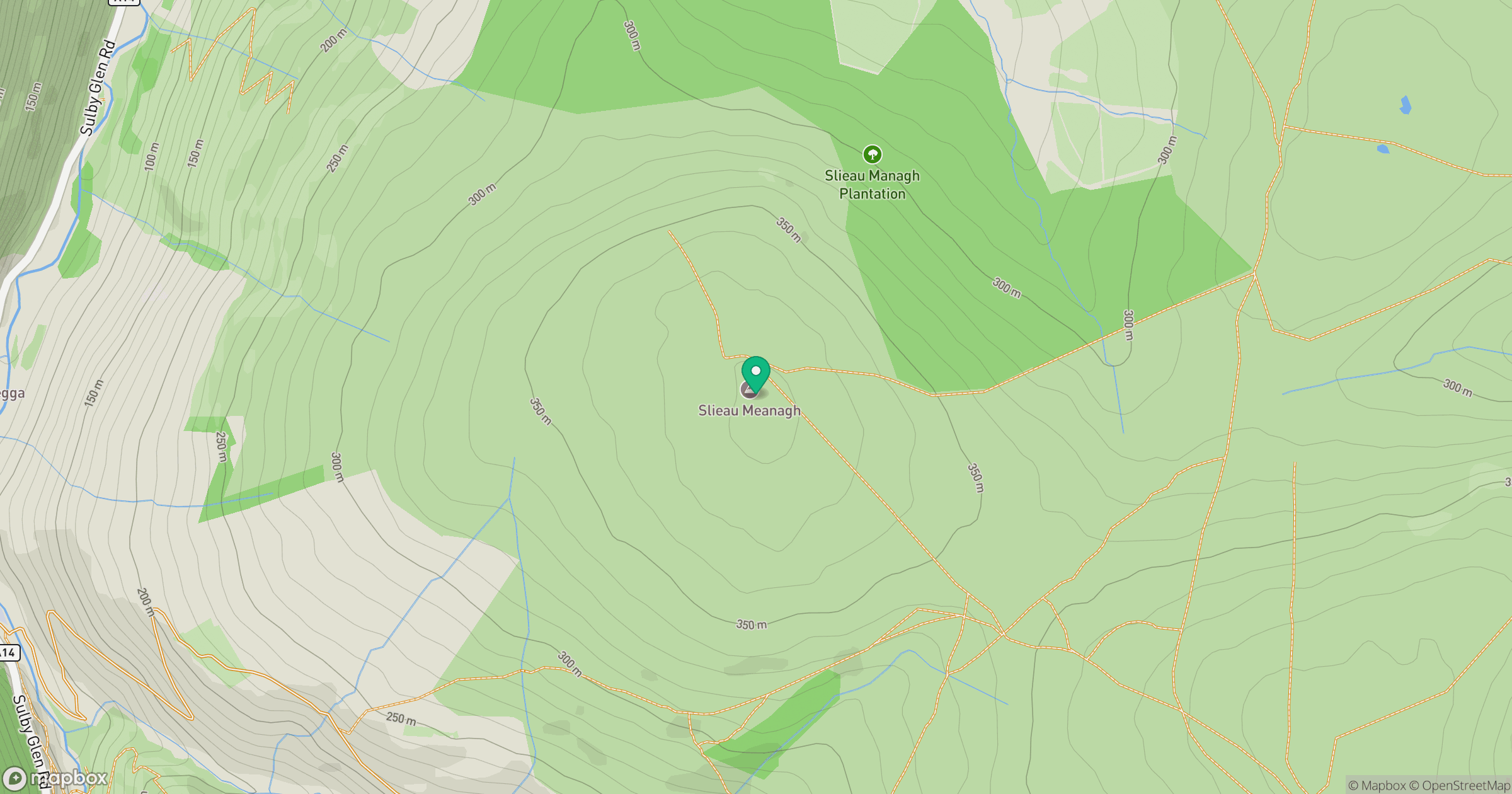 Slieau Managh location map