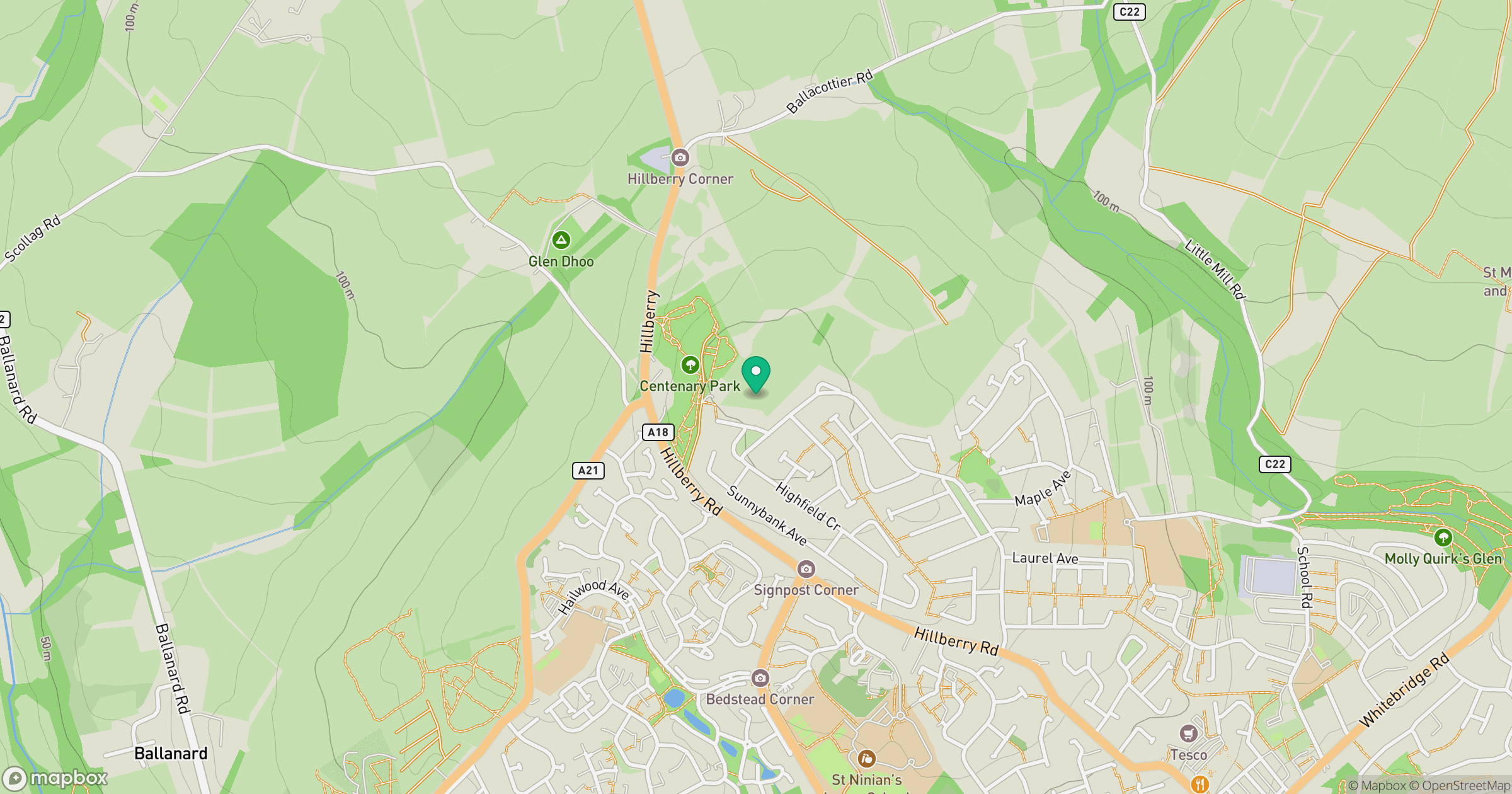 Cronk-ny-Mona location map