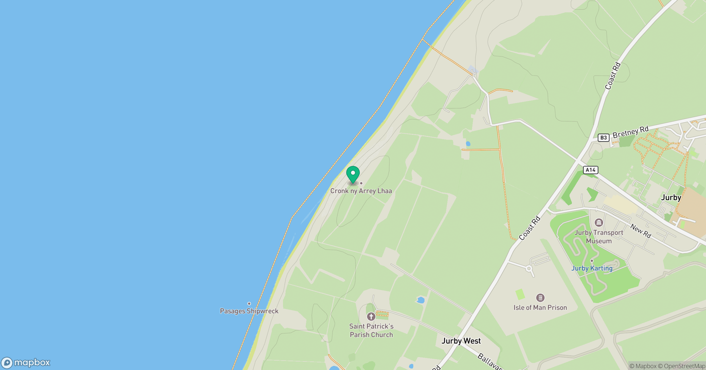 Cronk ny Arrey Lhaa location map