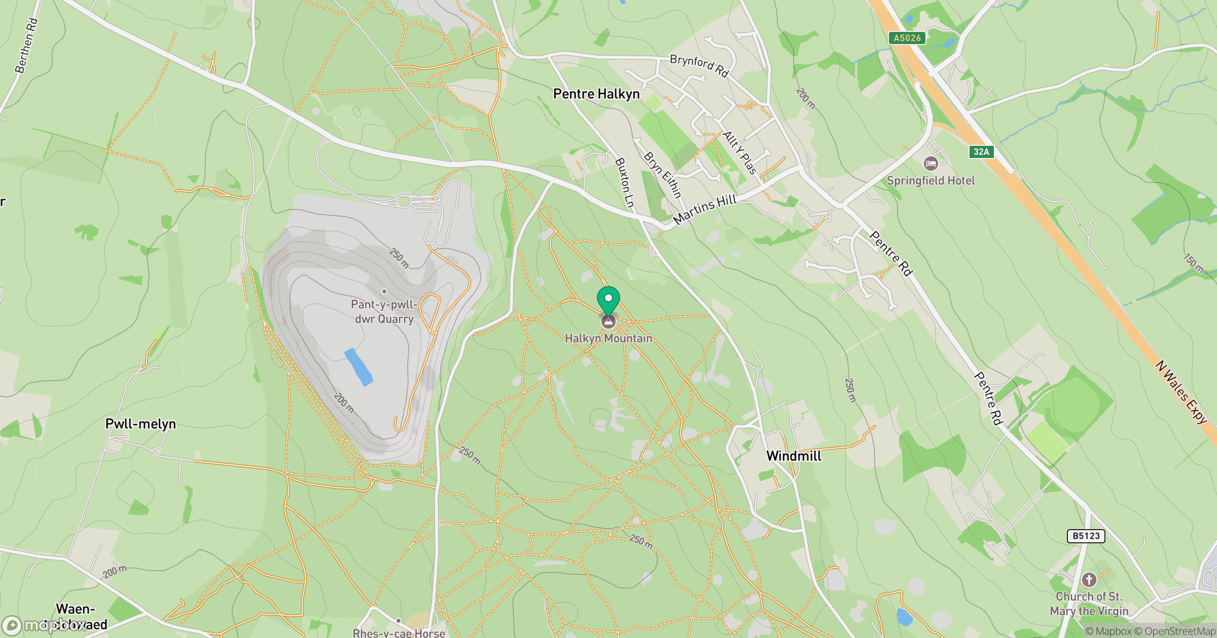 Halkyn Mountain location map