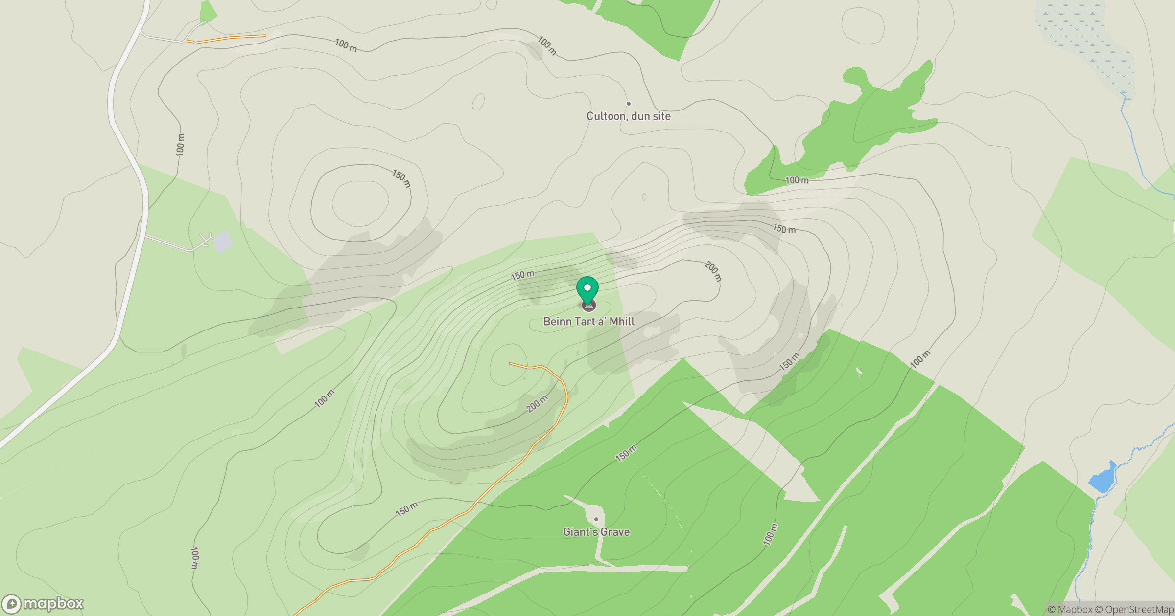 Beinn Tart a' Mhill location map