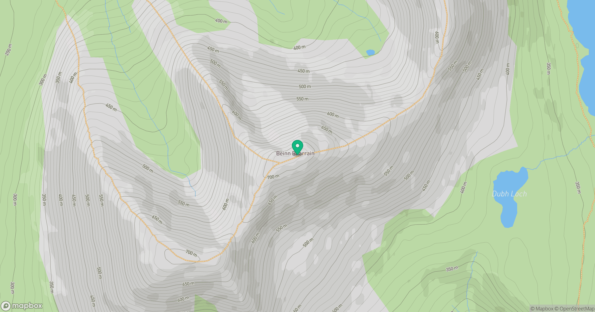 Beinn Bharrain - Mullach Buidhe location map