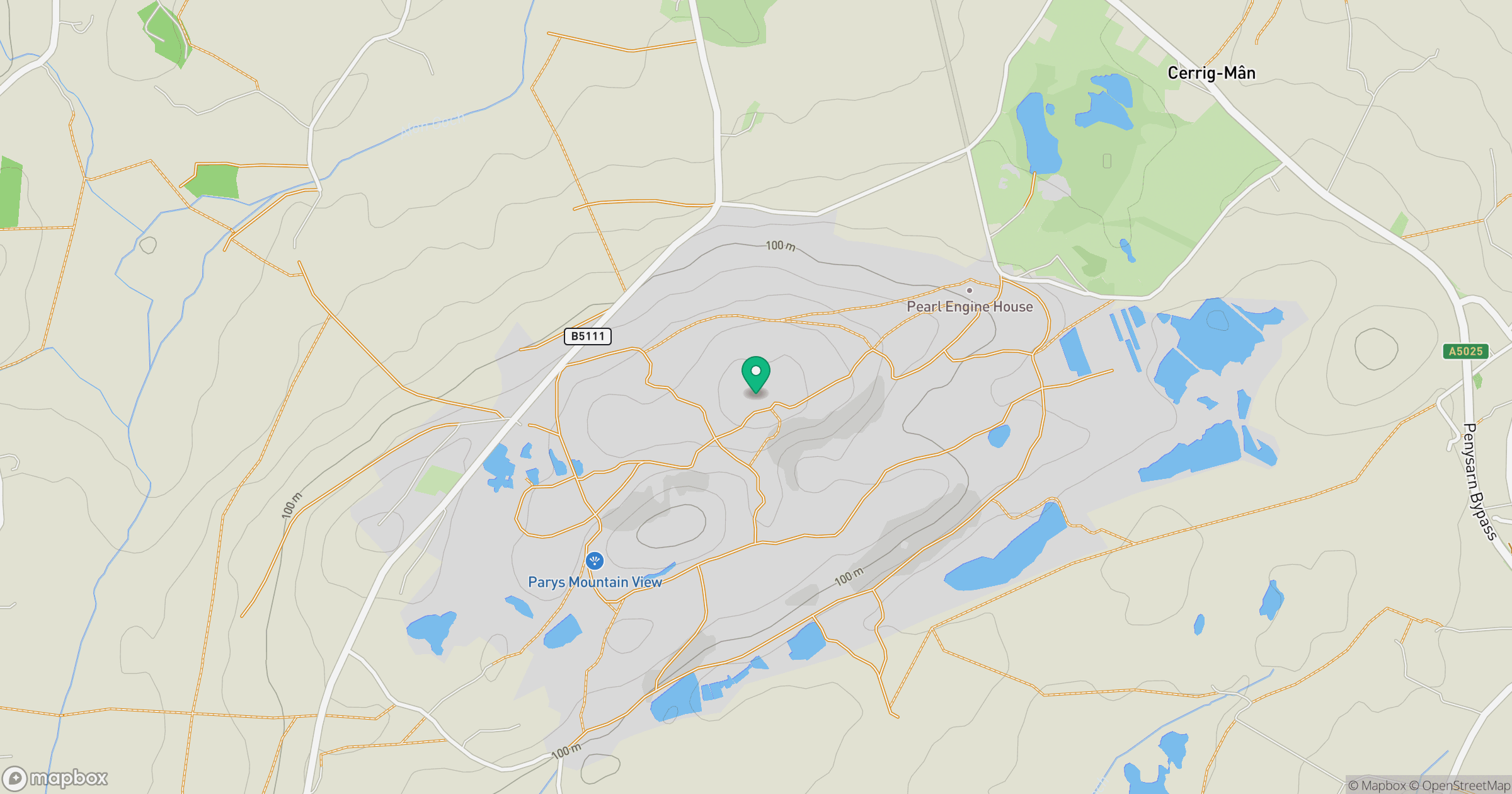 Parys Mountain location map