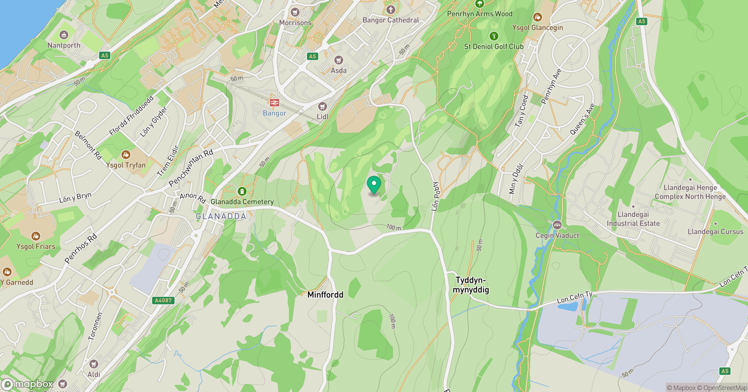 Bangor Mountain location map