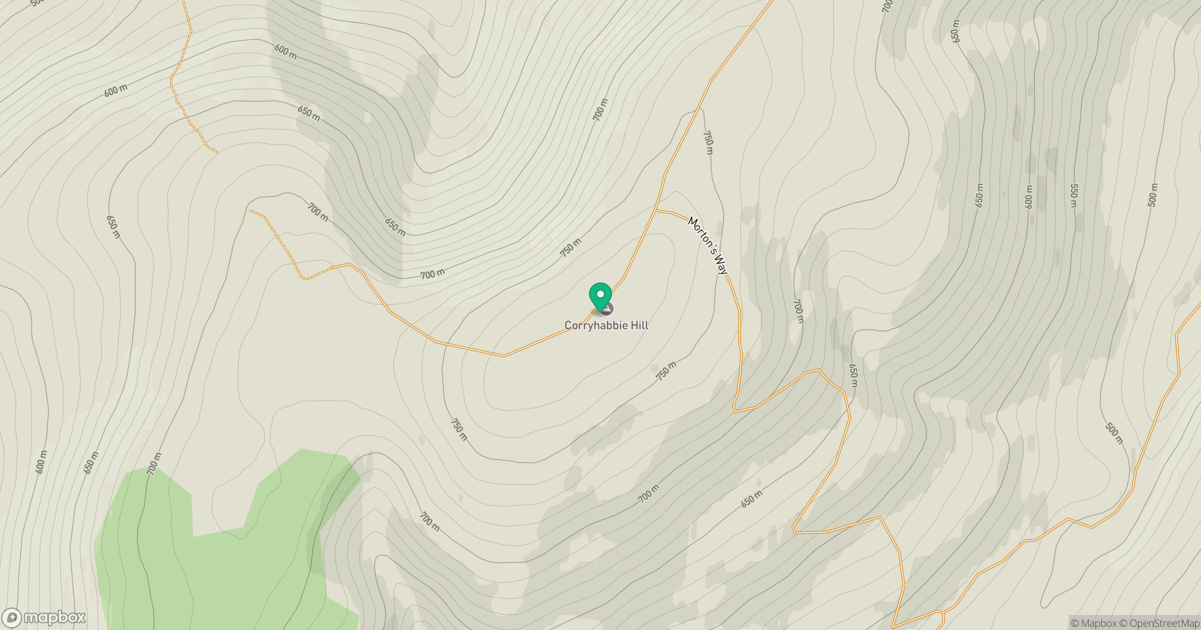 Corryhabbie Hill location map