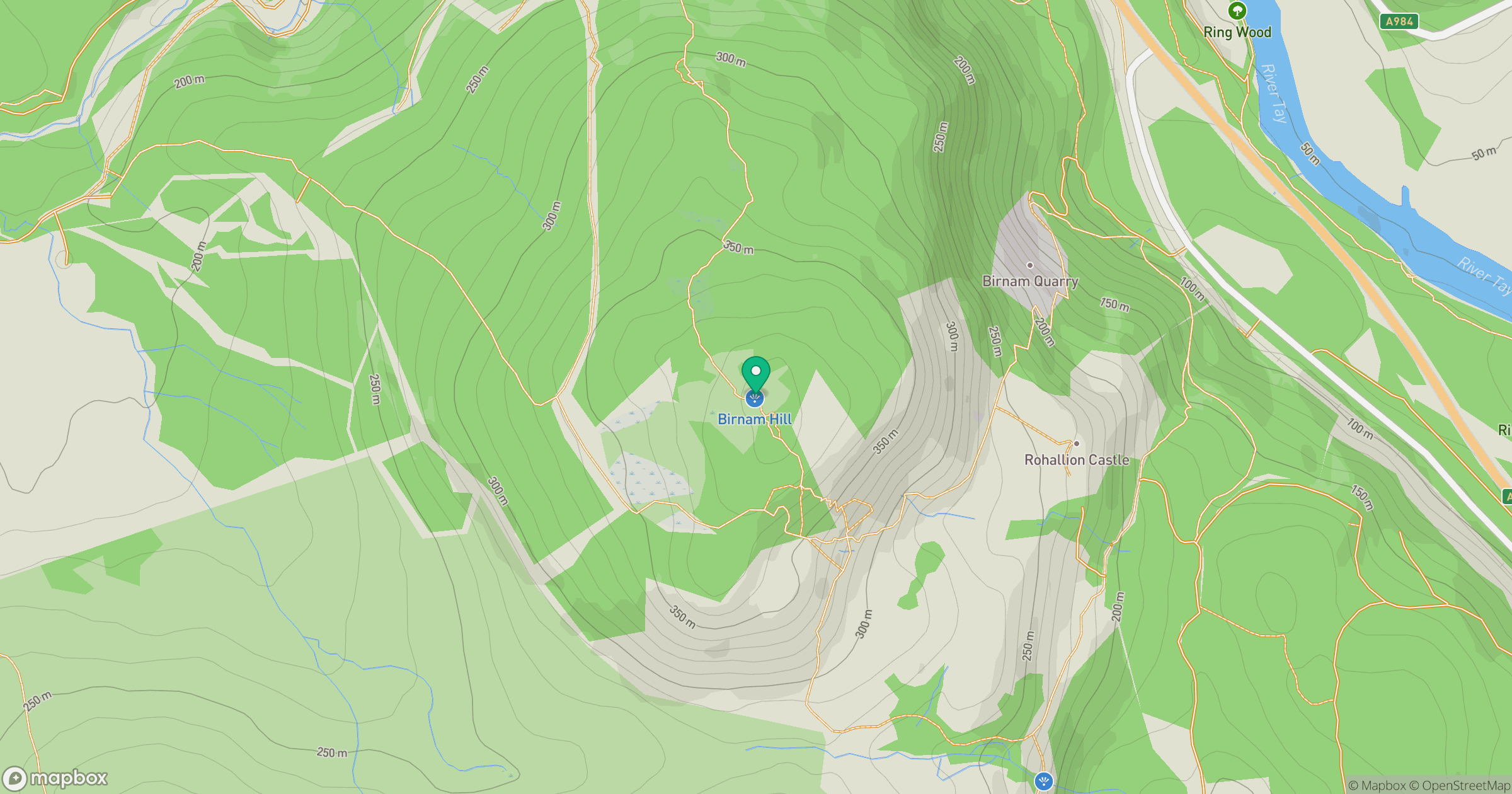Birnam Hill - King's Seat location map