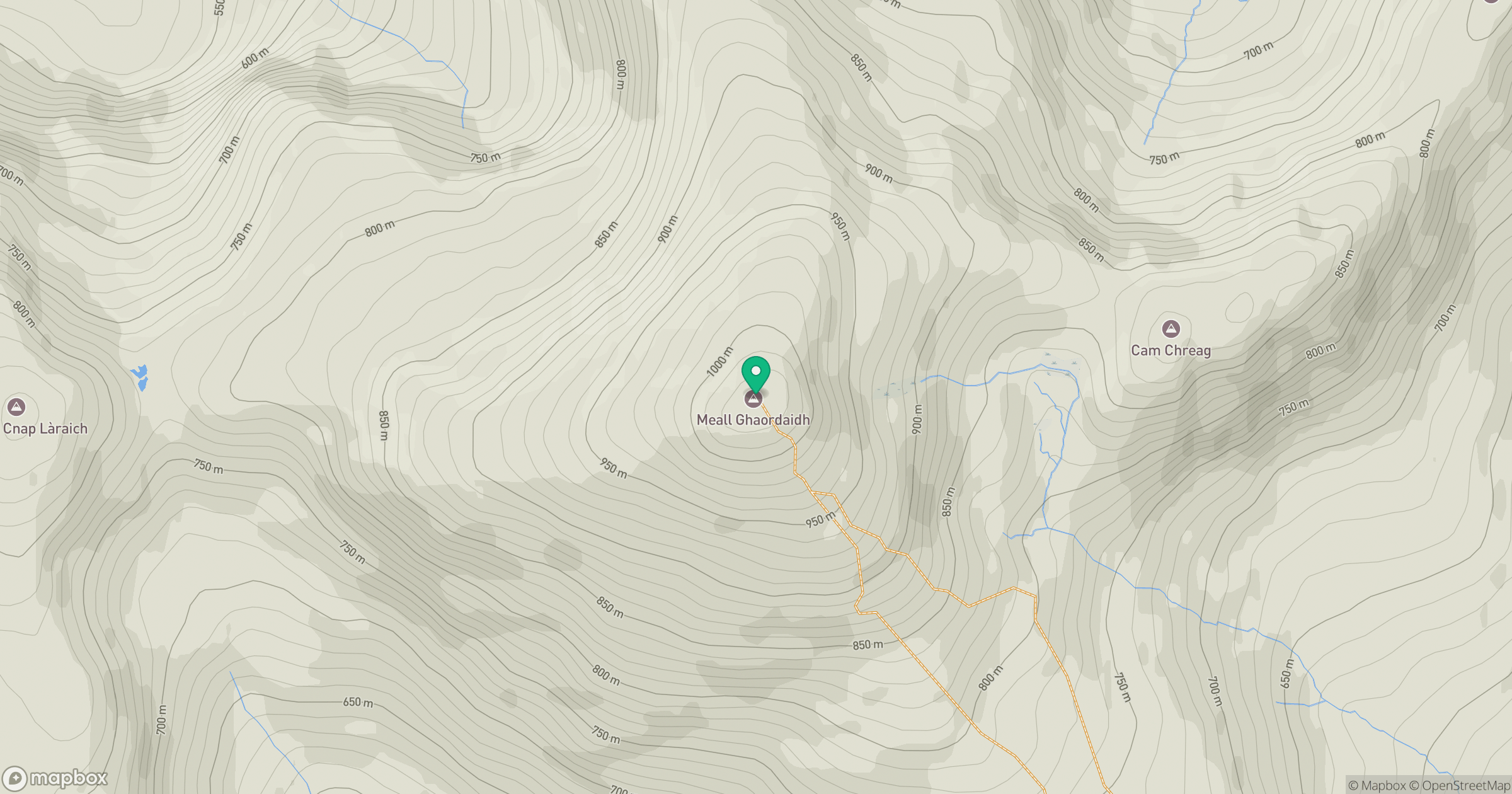 Meall Ghaordaidh location map