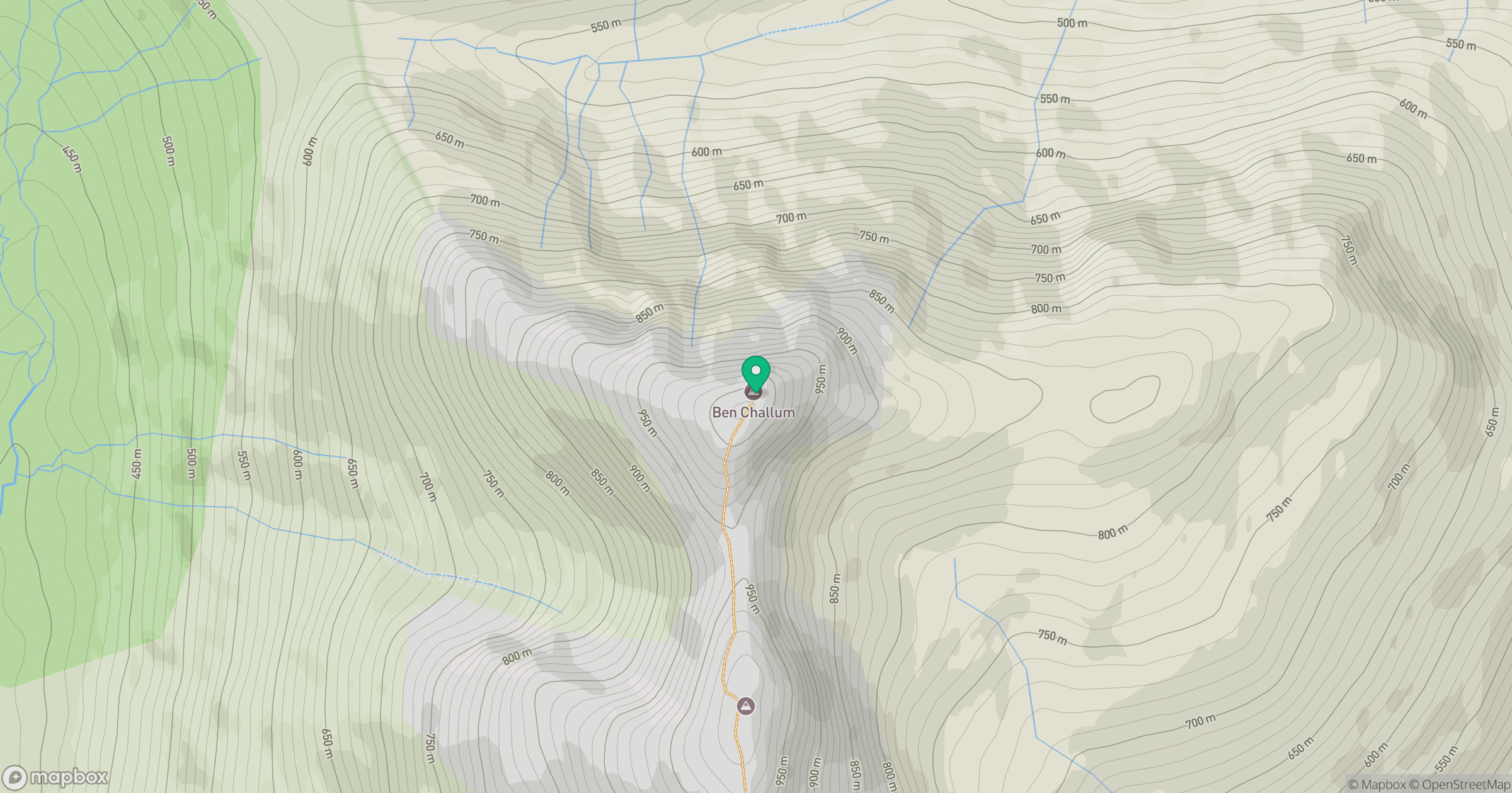 Beinn Challuim [Ben Challum] location map