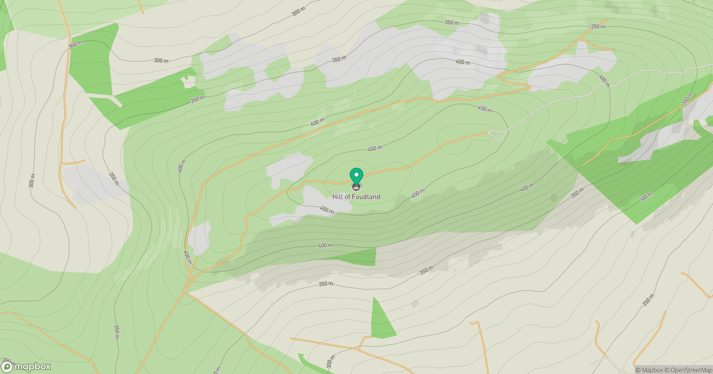 Hill of Foudland location map