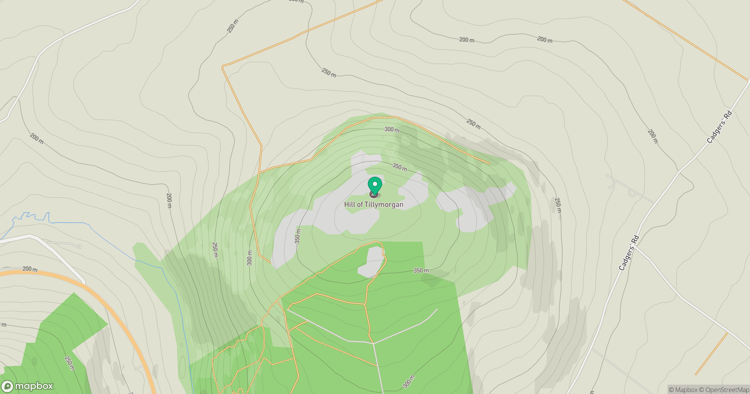 Hill of Tillymorgan location map