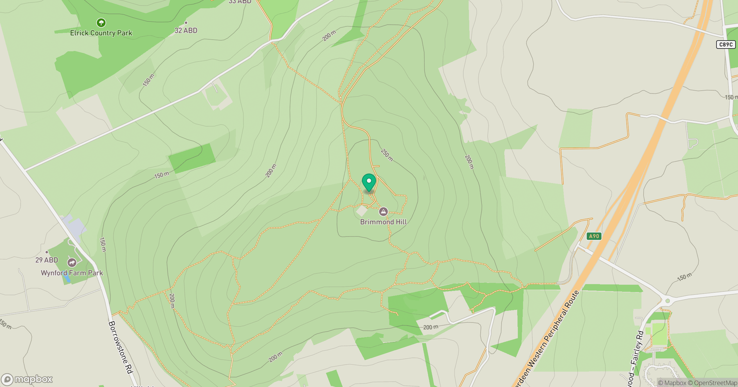 Brimmond Hill location map