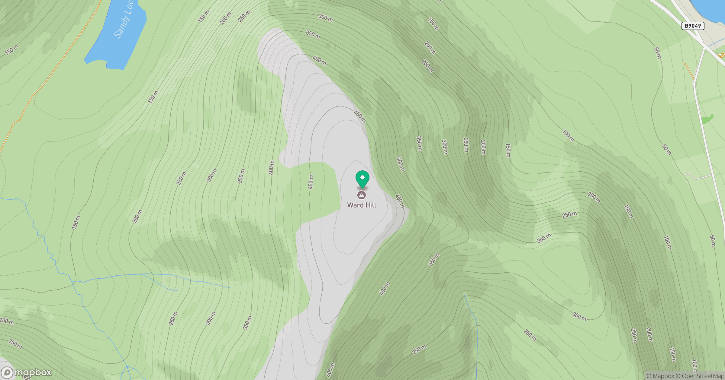 Ward Hill location map
