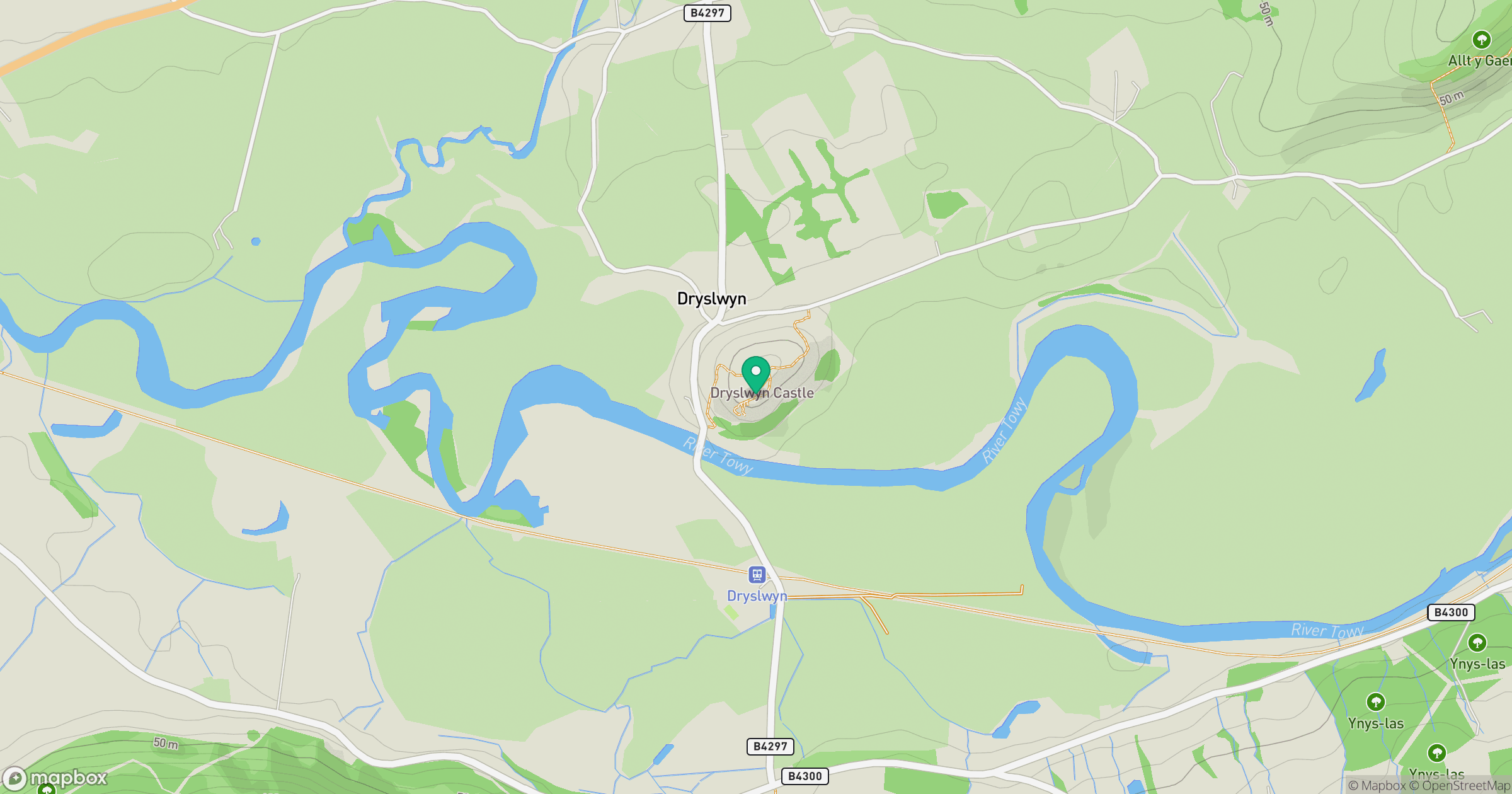 Dryslwyn Castle location map