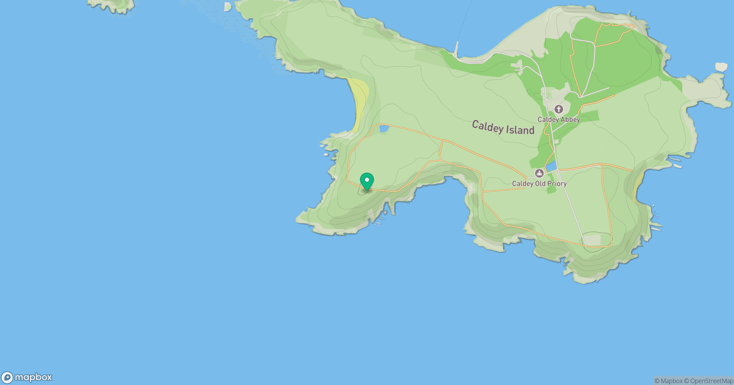 Caldey Island location map