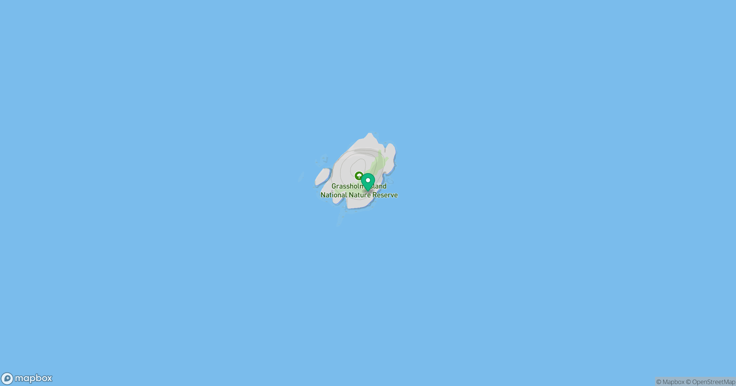 Grassholm Island location map