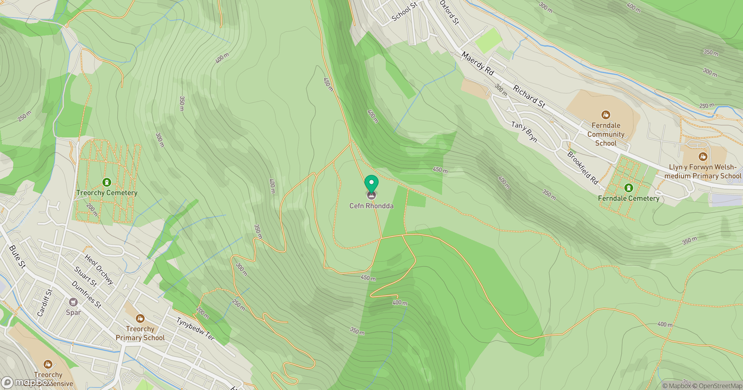 Cefn y Rhondda location map