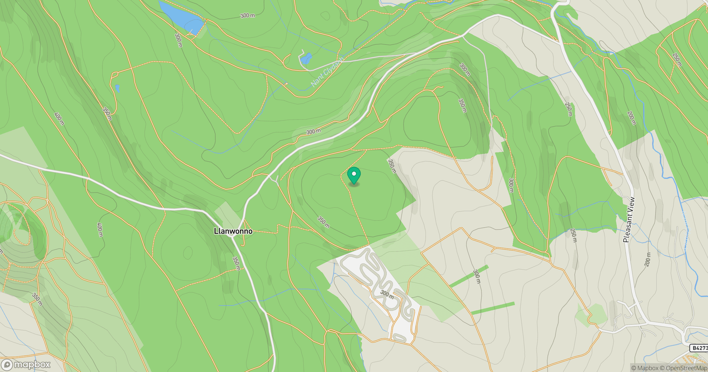 St Gwynno Forest location map