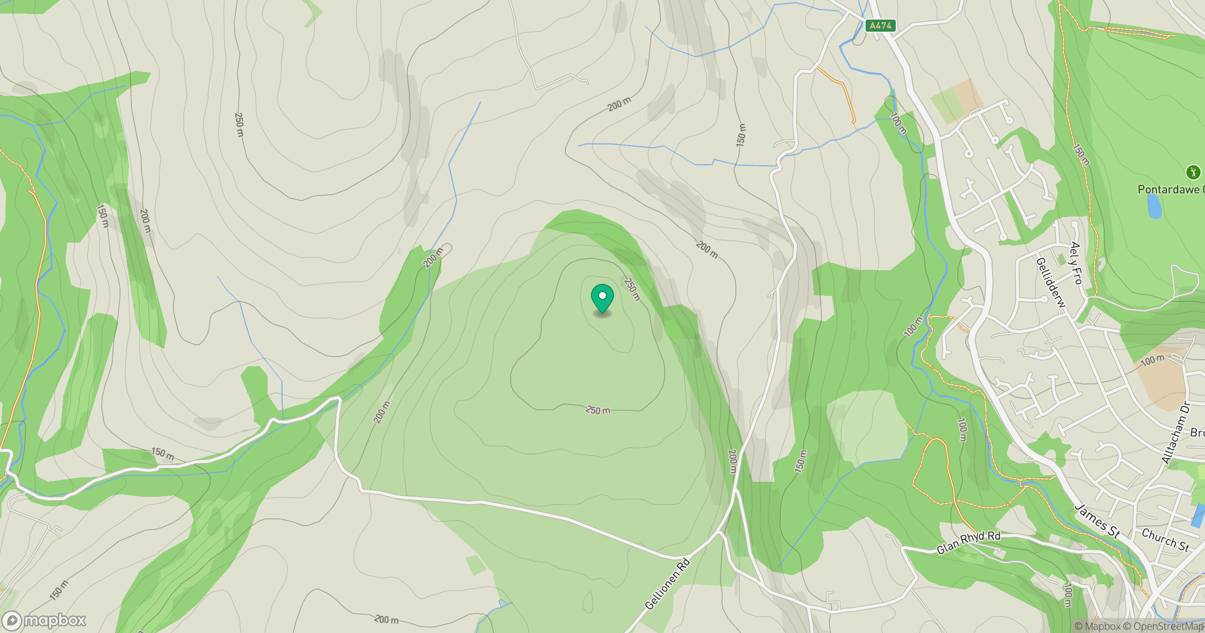 Mynydd Gellionnen location map