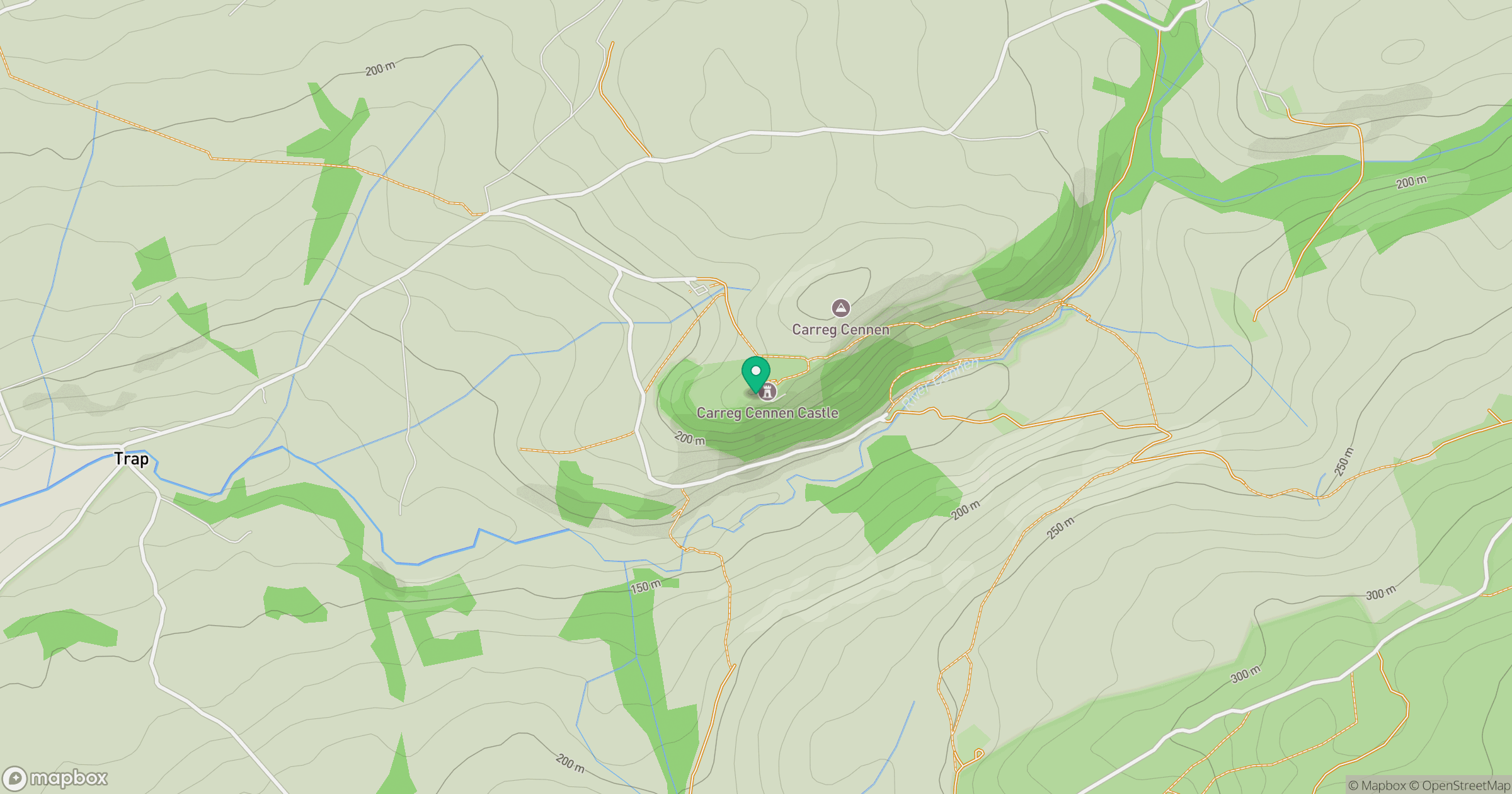 Carreg Cennen location map